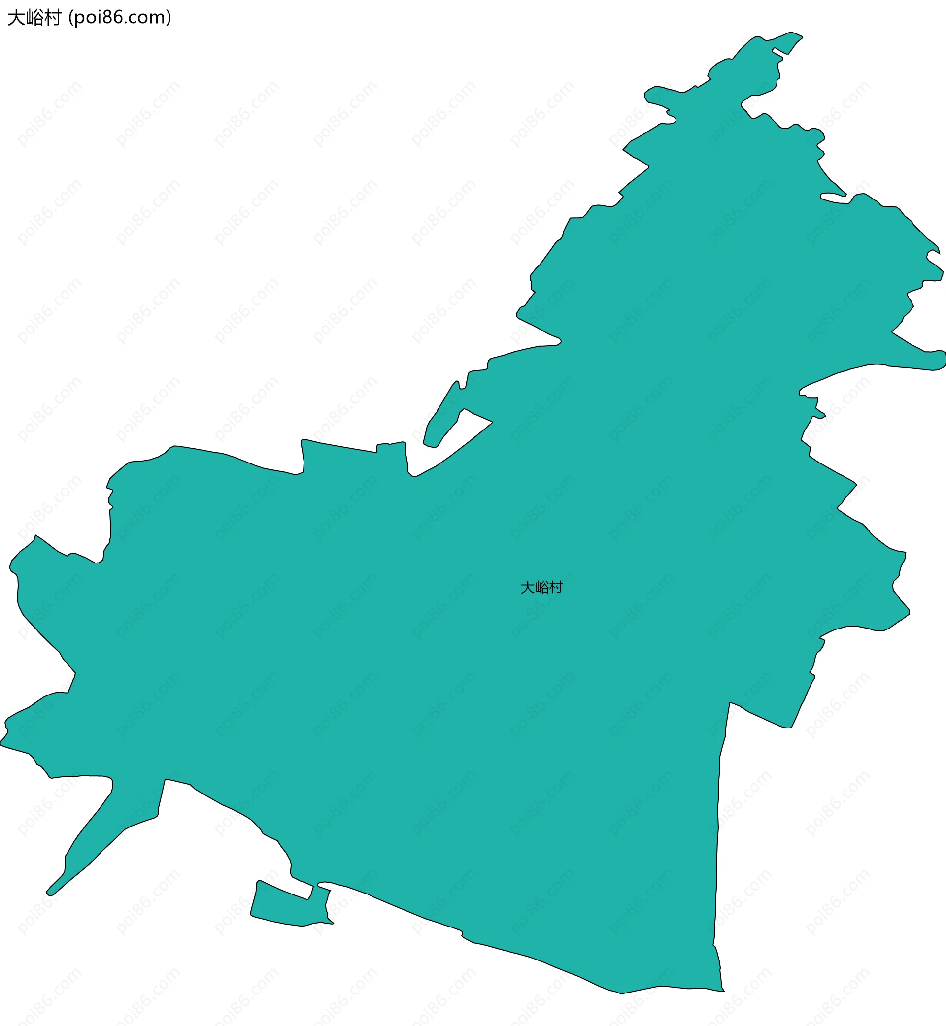 大峪村边界地图