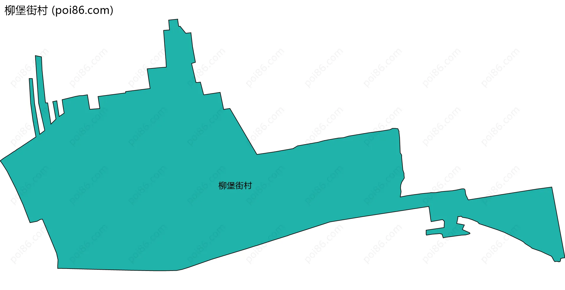 柳堡街村边界地图