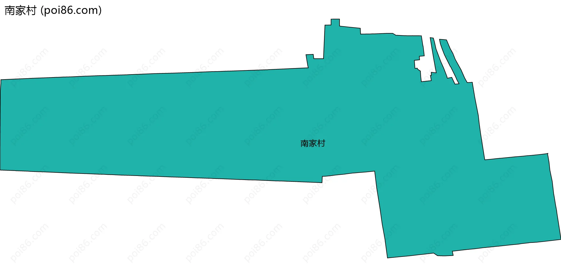 南家村边界地图