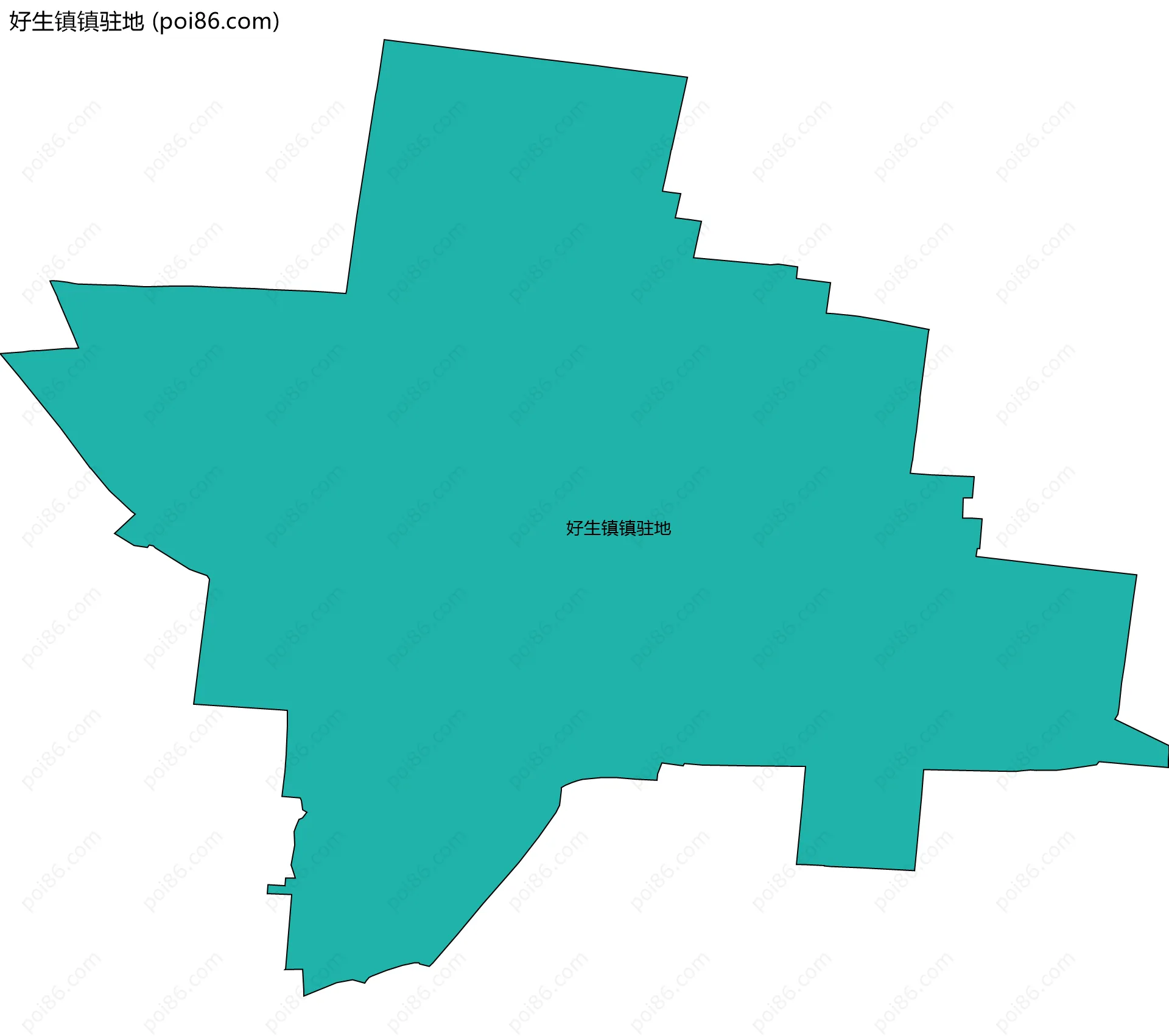 好生镇镇驻地边界地图