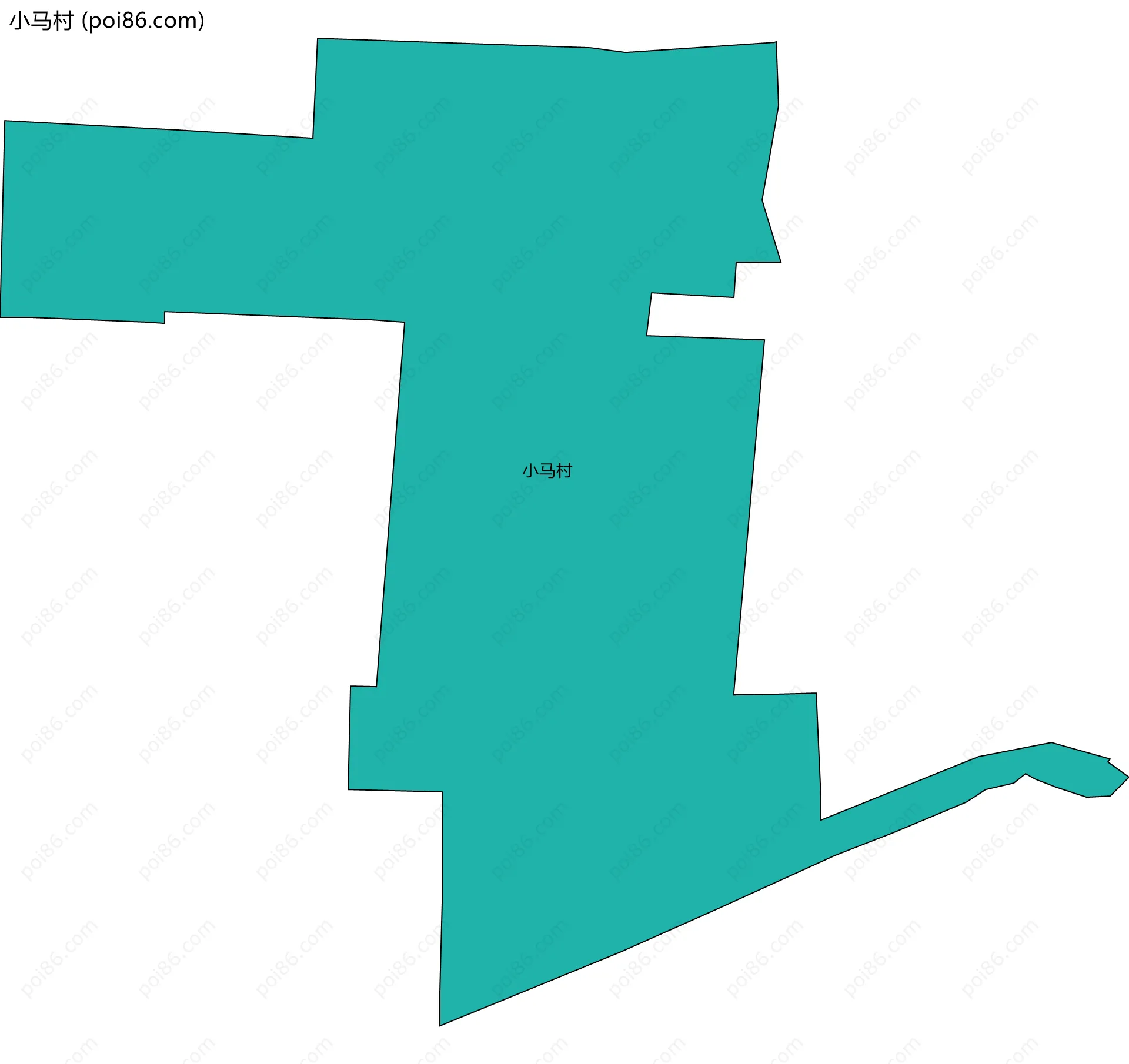 小马村边界地图