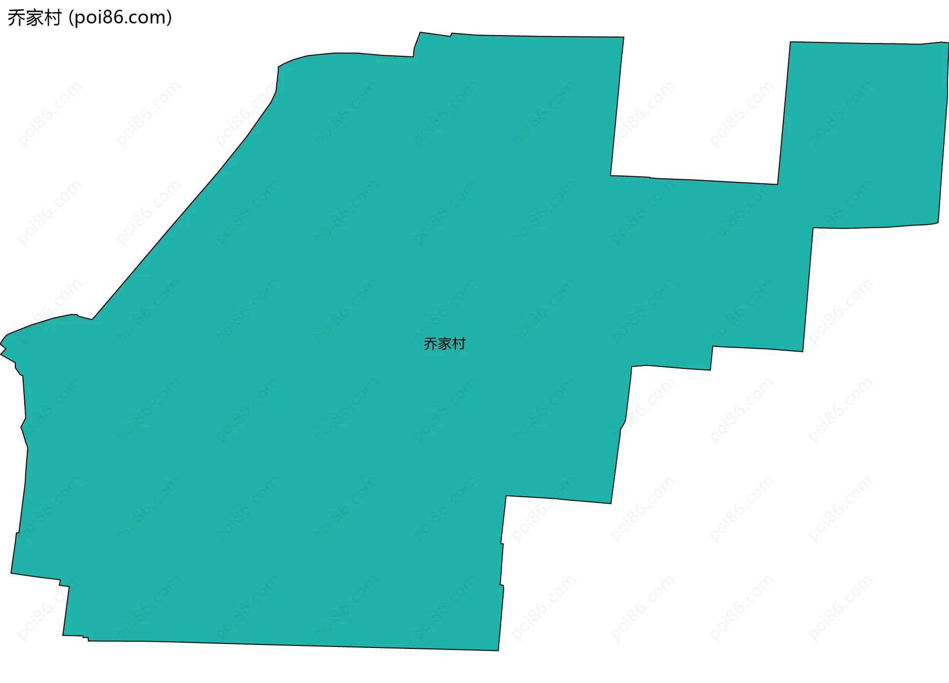 乔家村边界地图