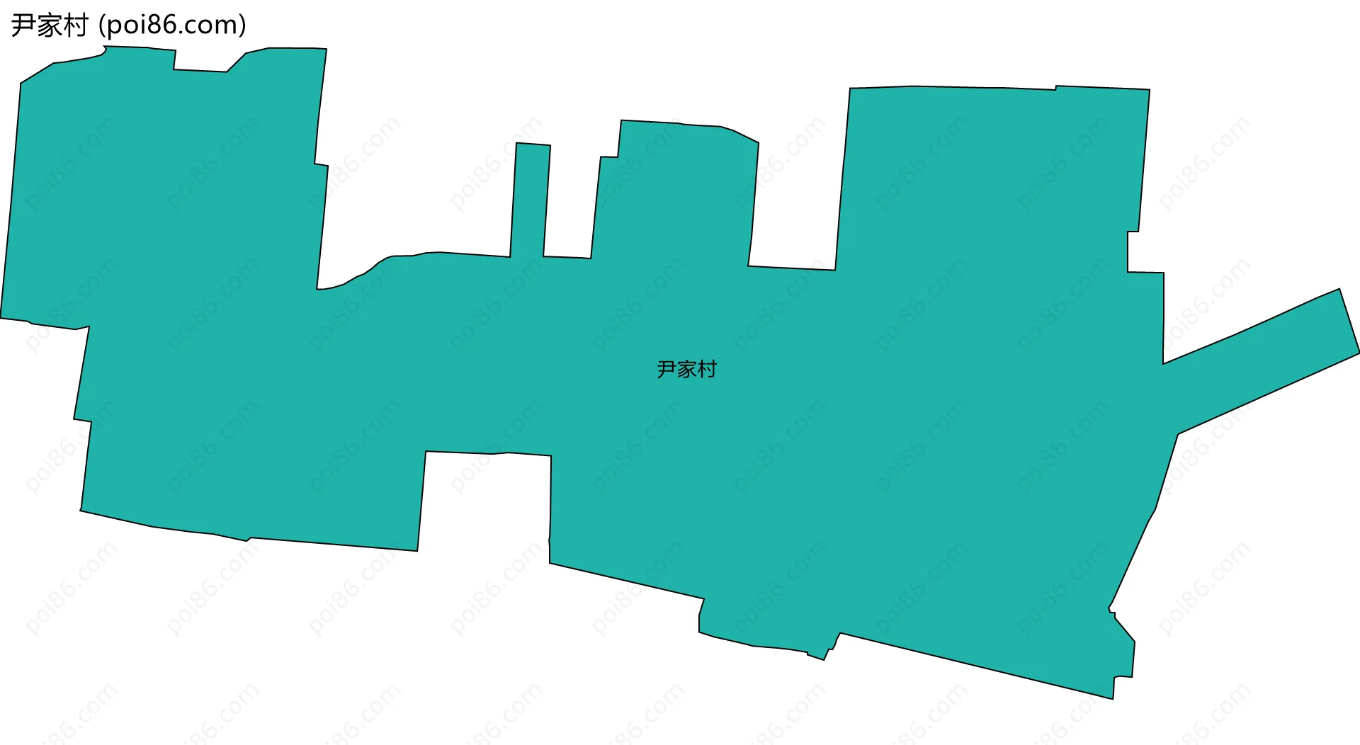 尹家村边界地图