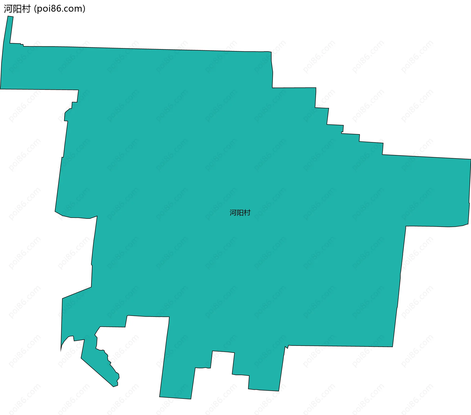 河阳村边界地图