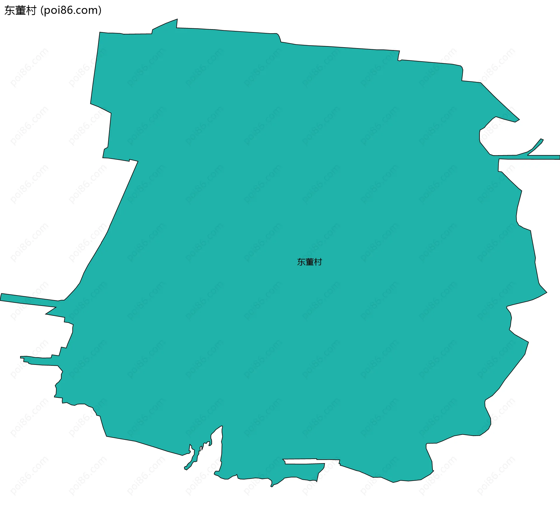 东董村边界地图