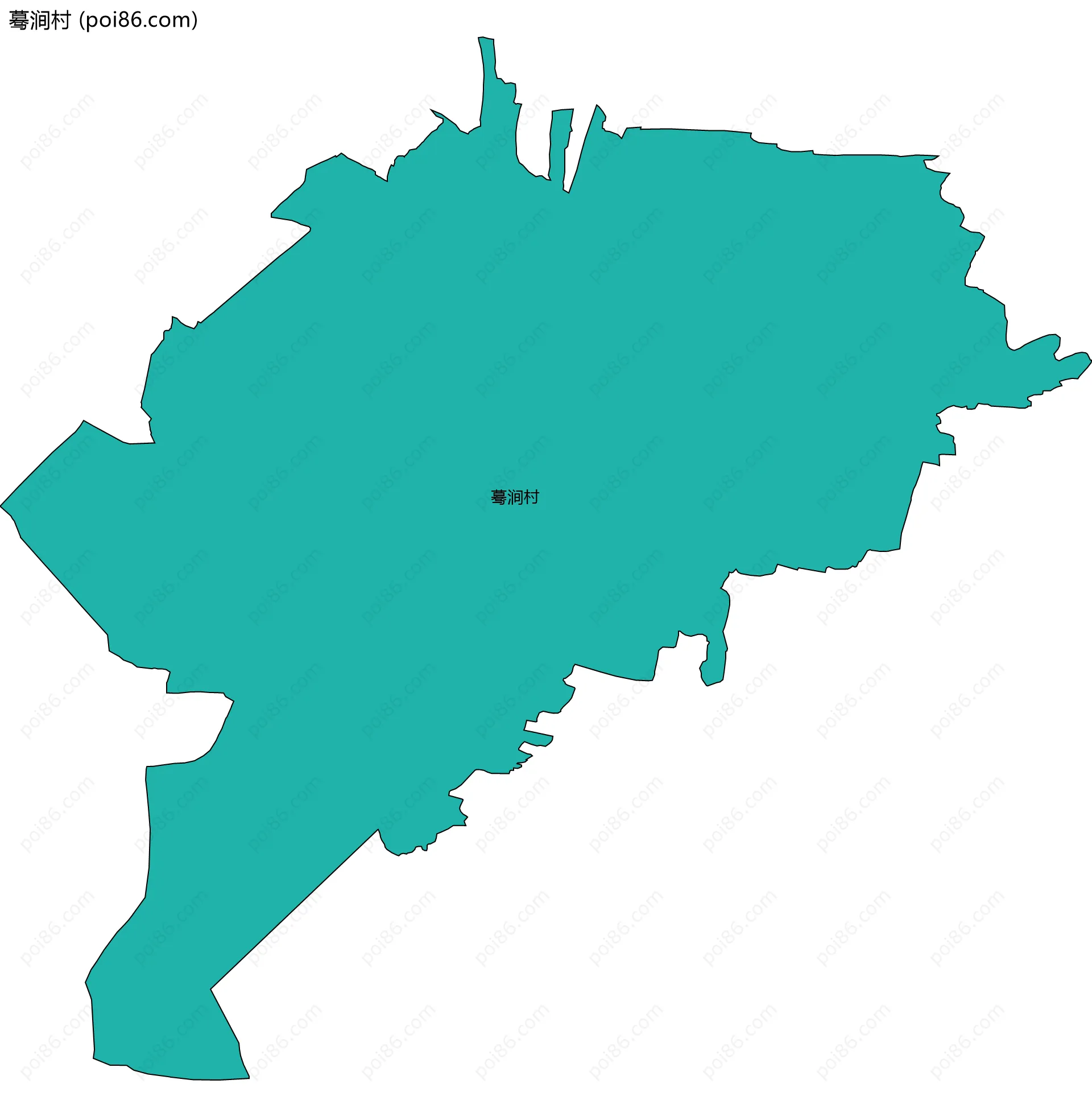 蓦涧村边界地图