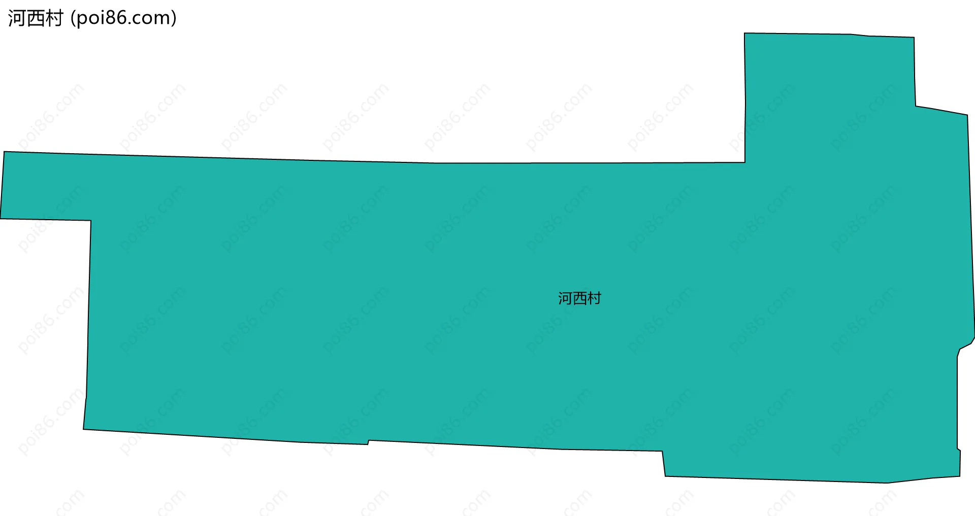 河西村边界地图
