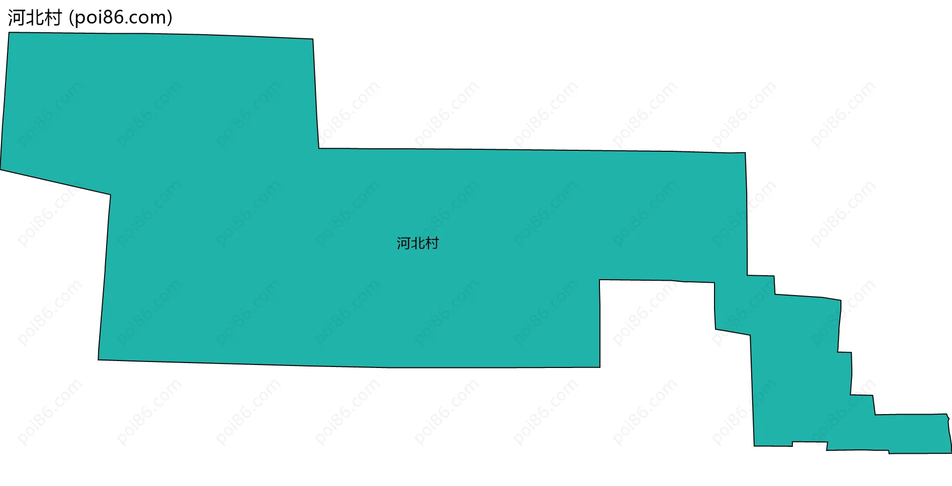 河北村边界地图