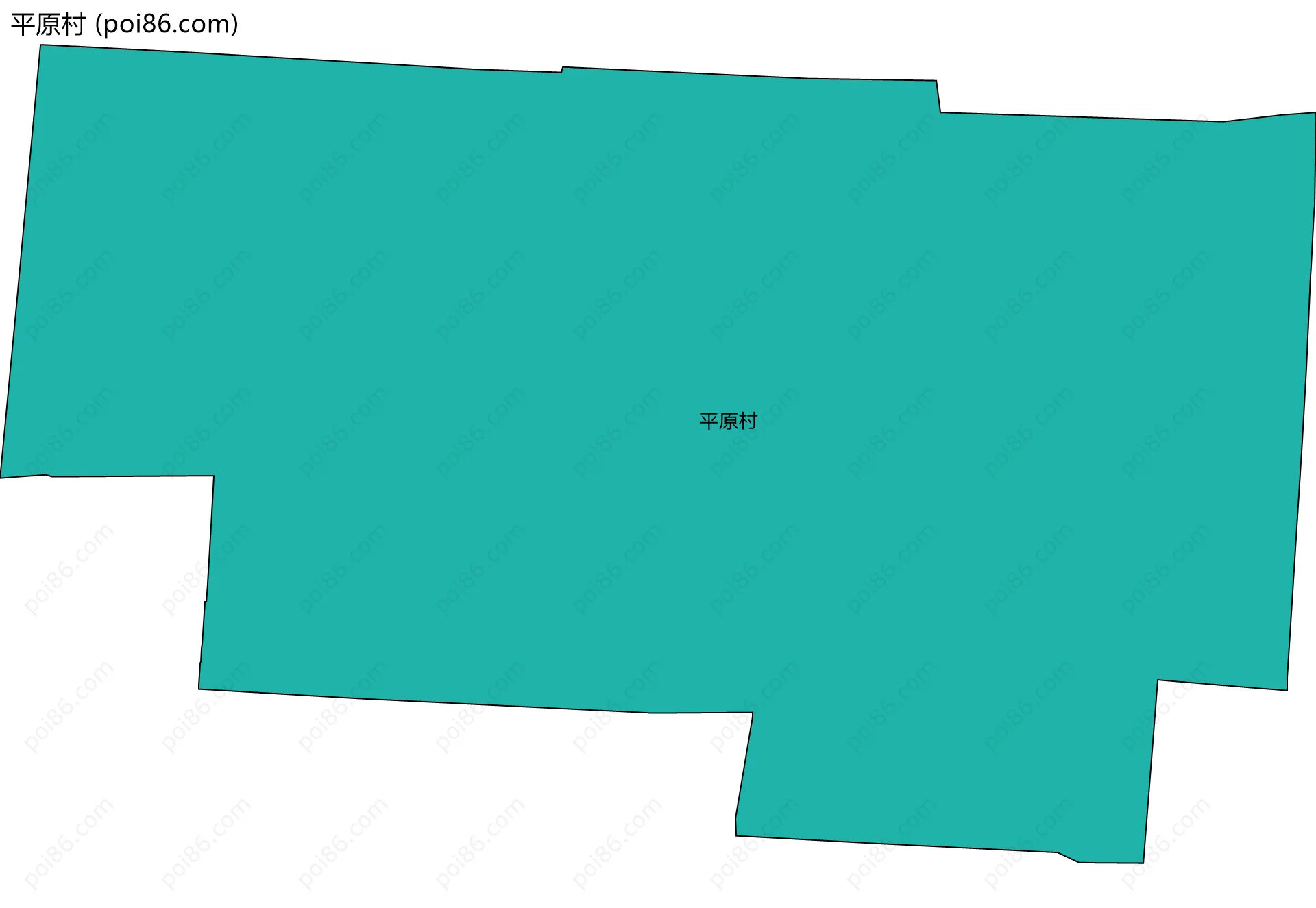 平原村边界地图