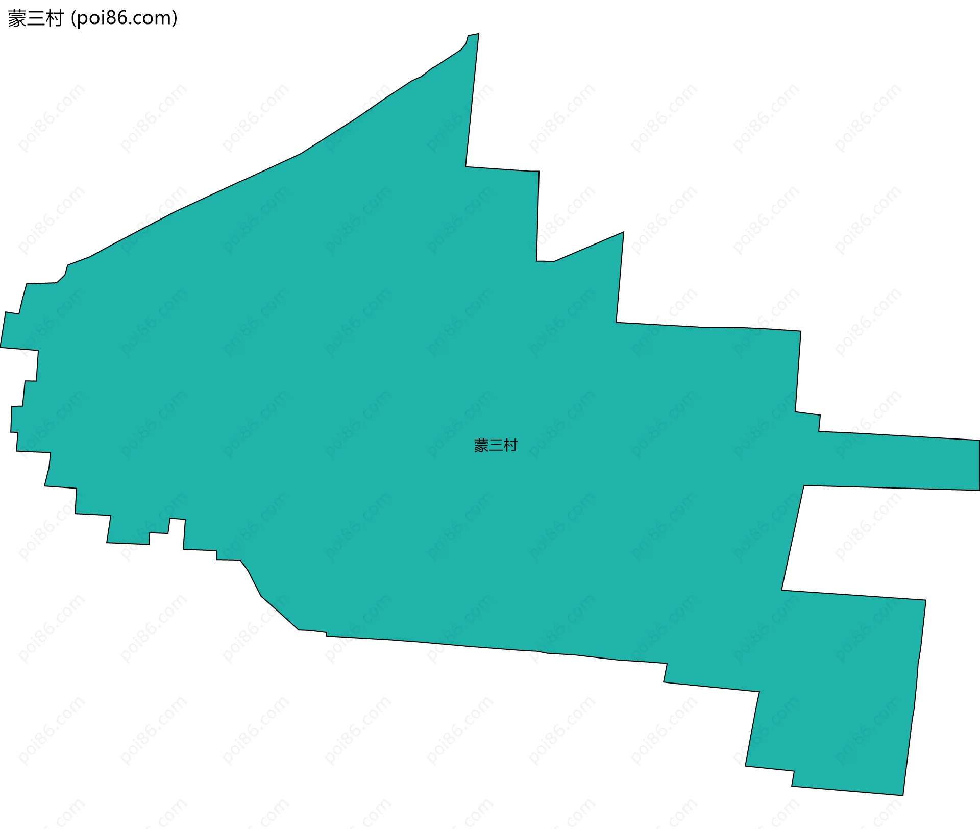 蒙三村边界地图