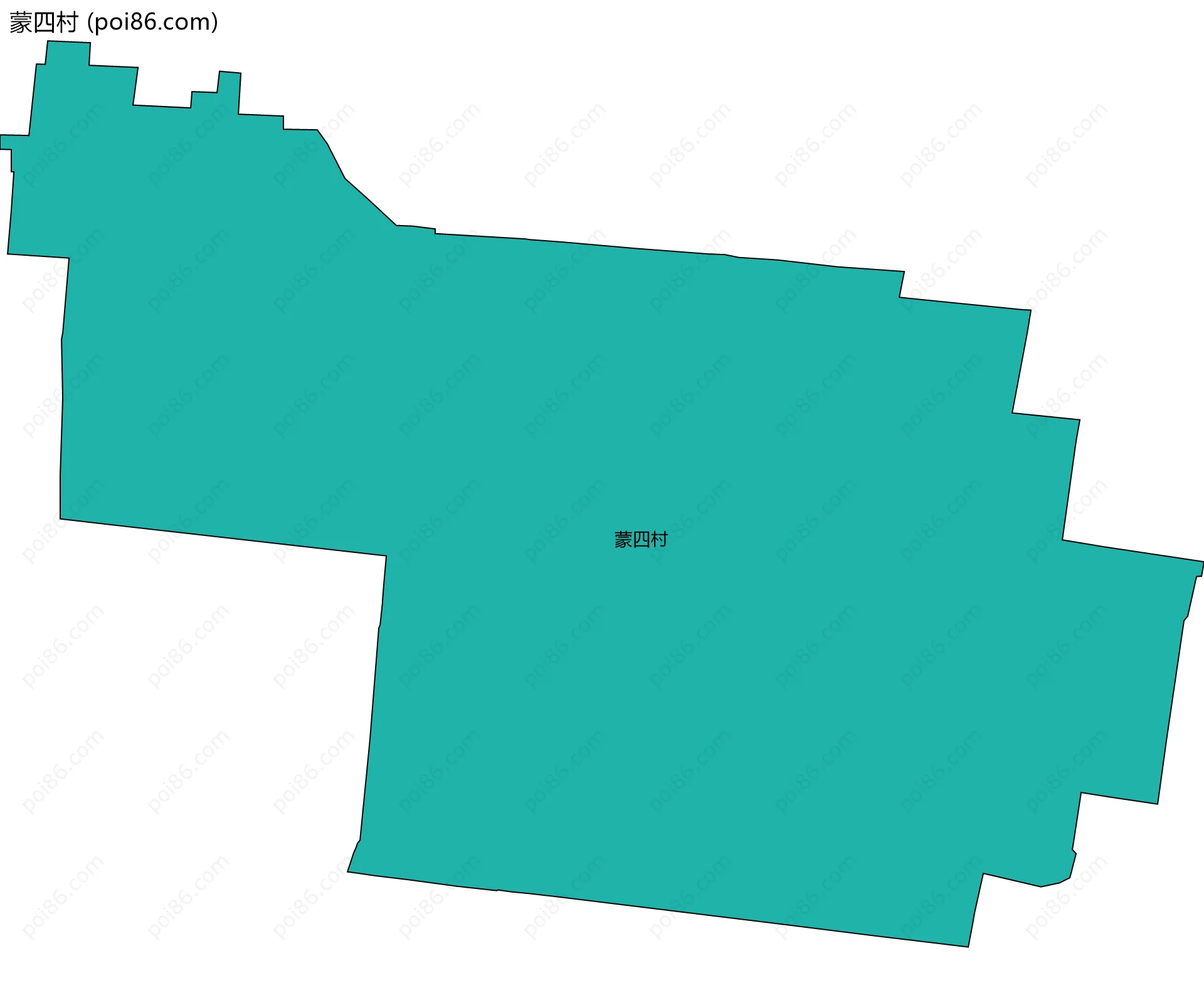 蒙四村边界地图