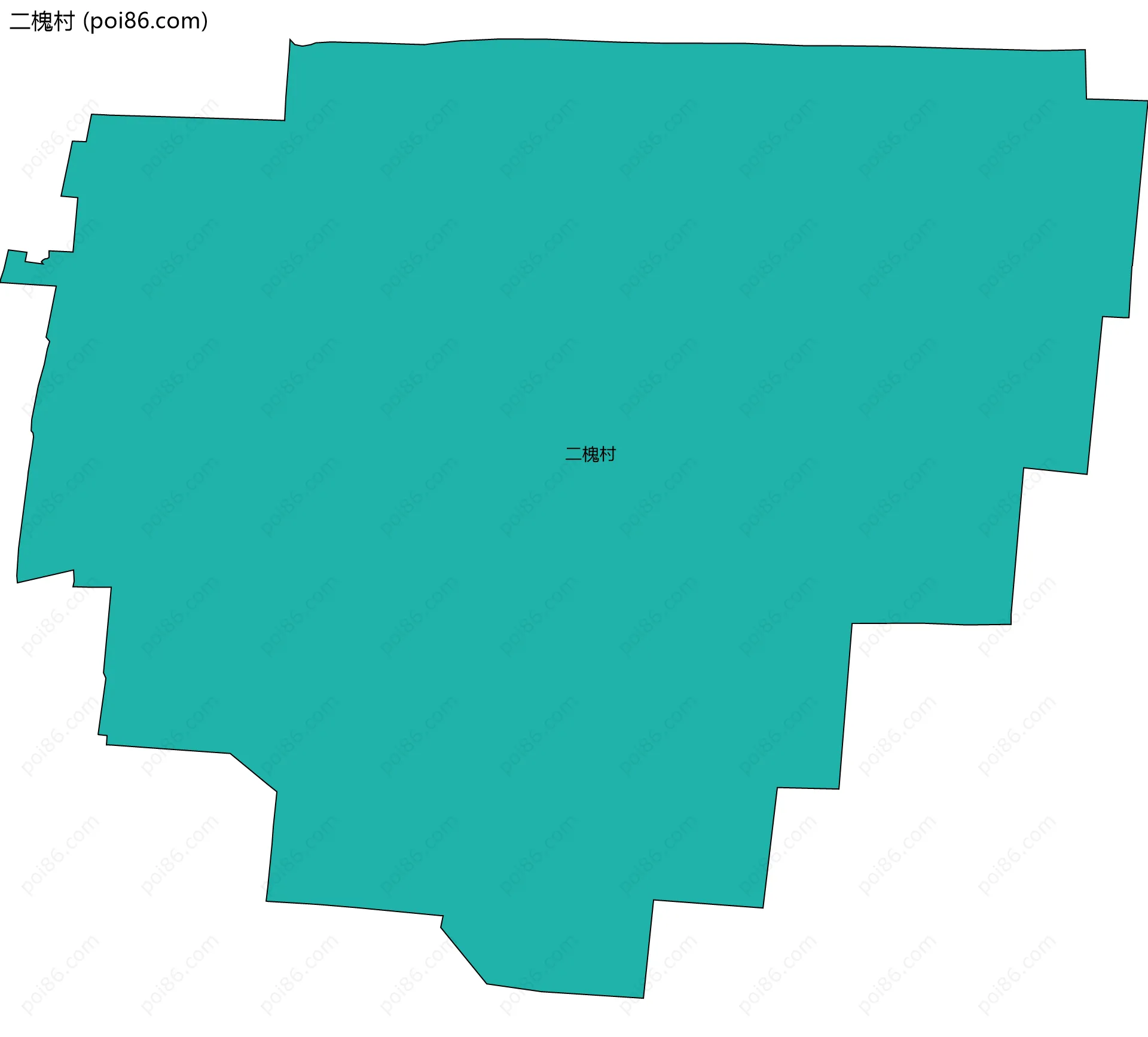 二槐村边界地图