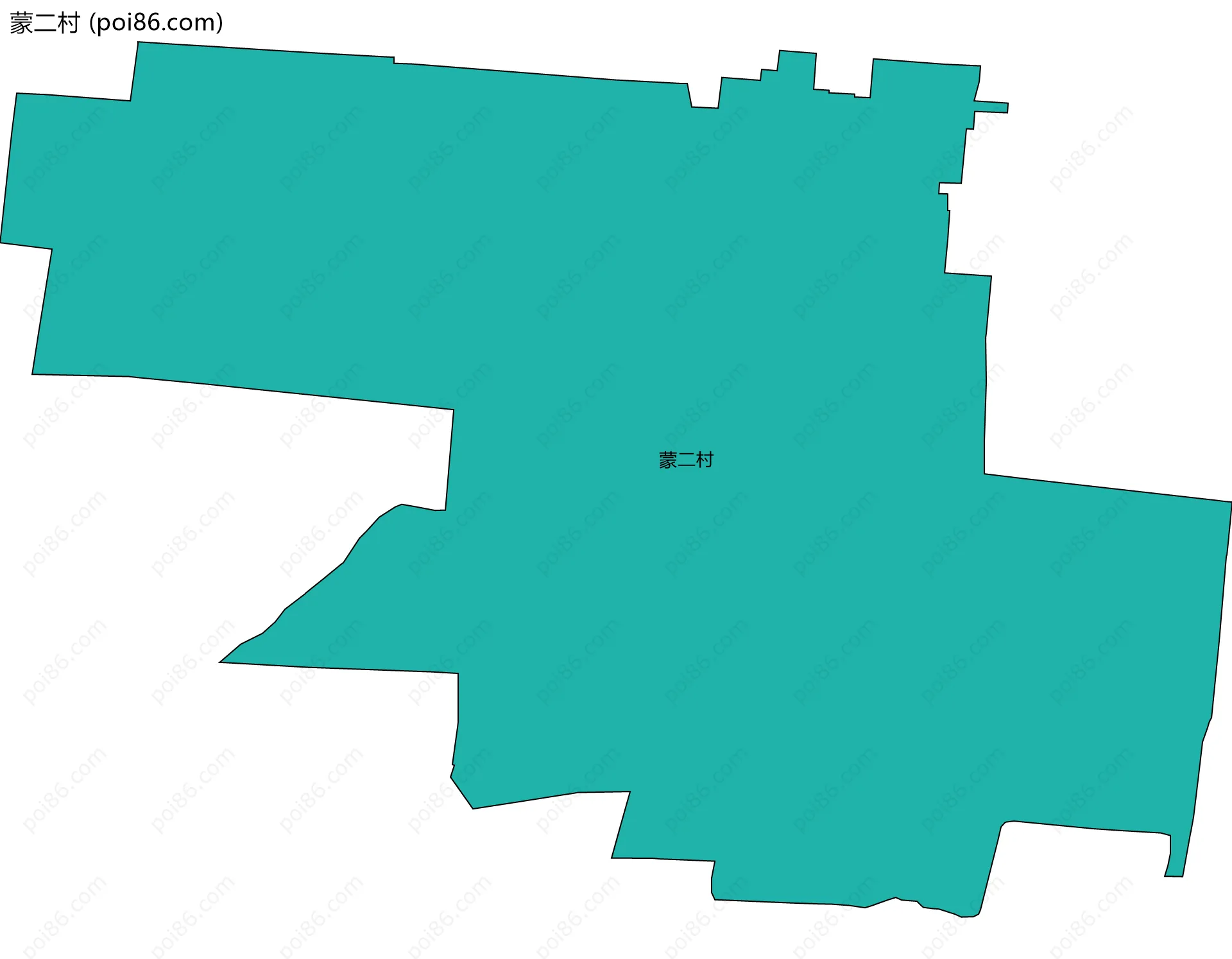 蒙二村边界地图