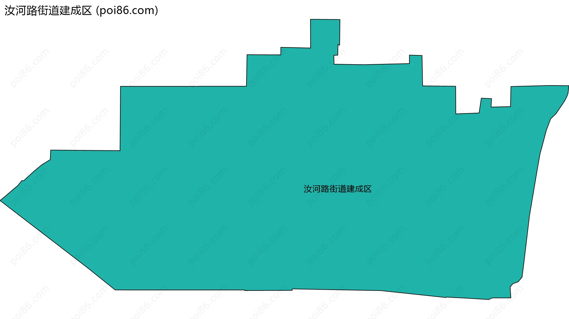 汝河路街道建成区边界地图