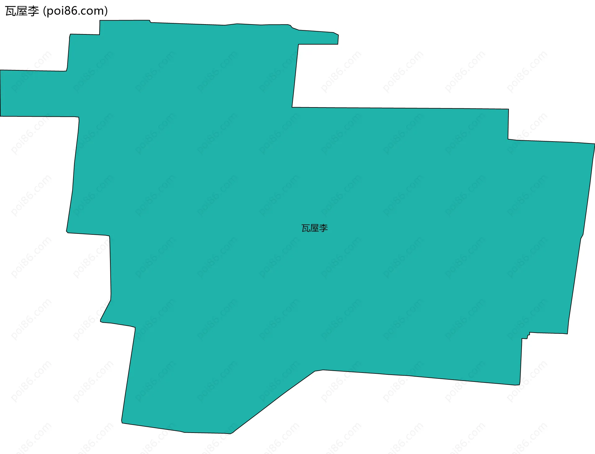 瓦屋李边界地图