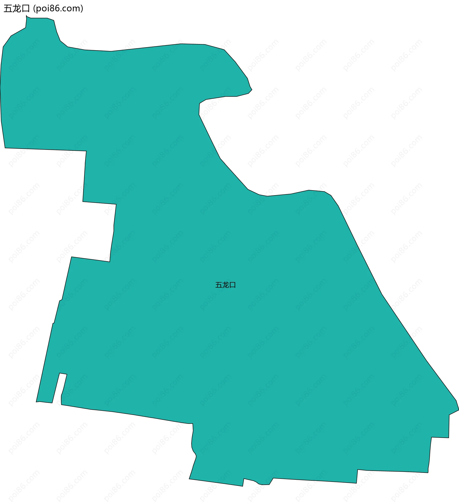 五龙口边界地图