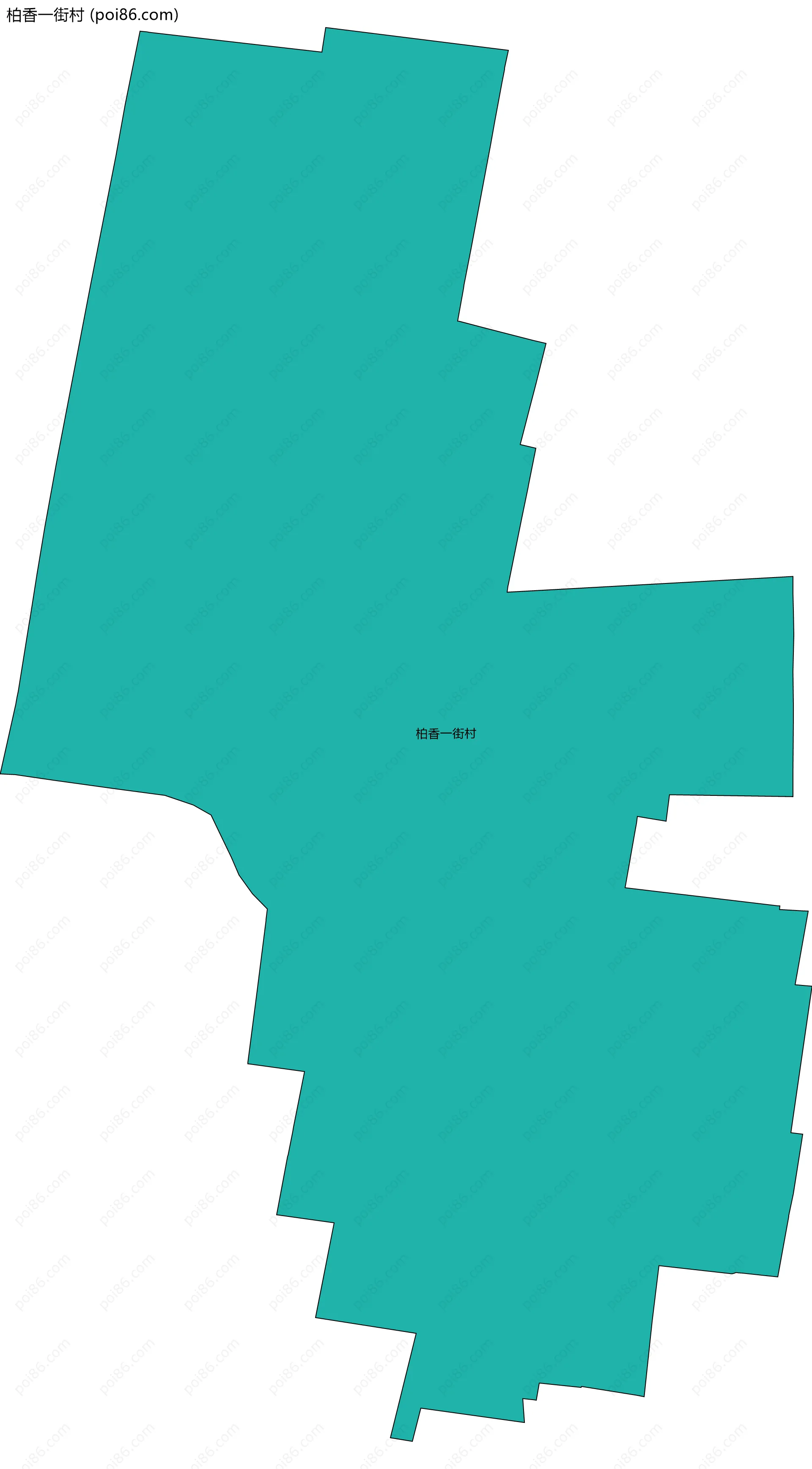 柏香一街村边界地图