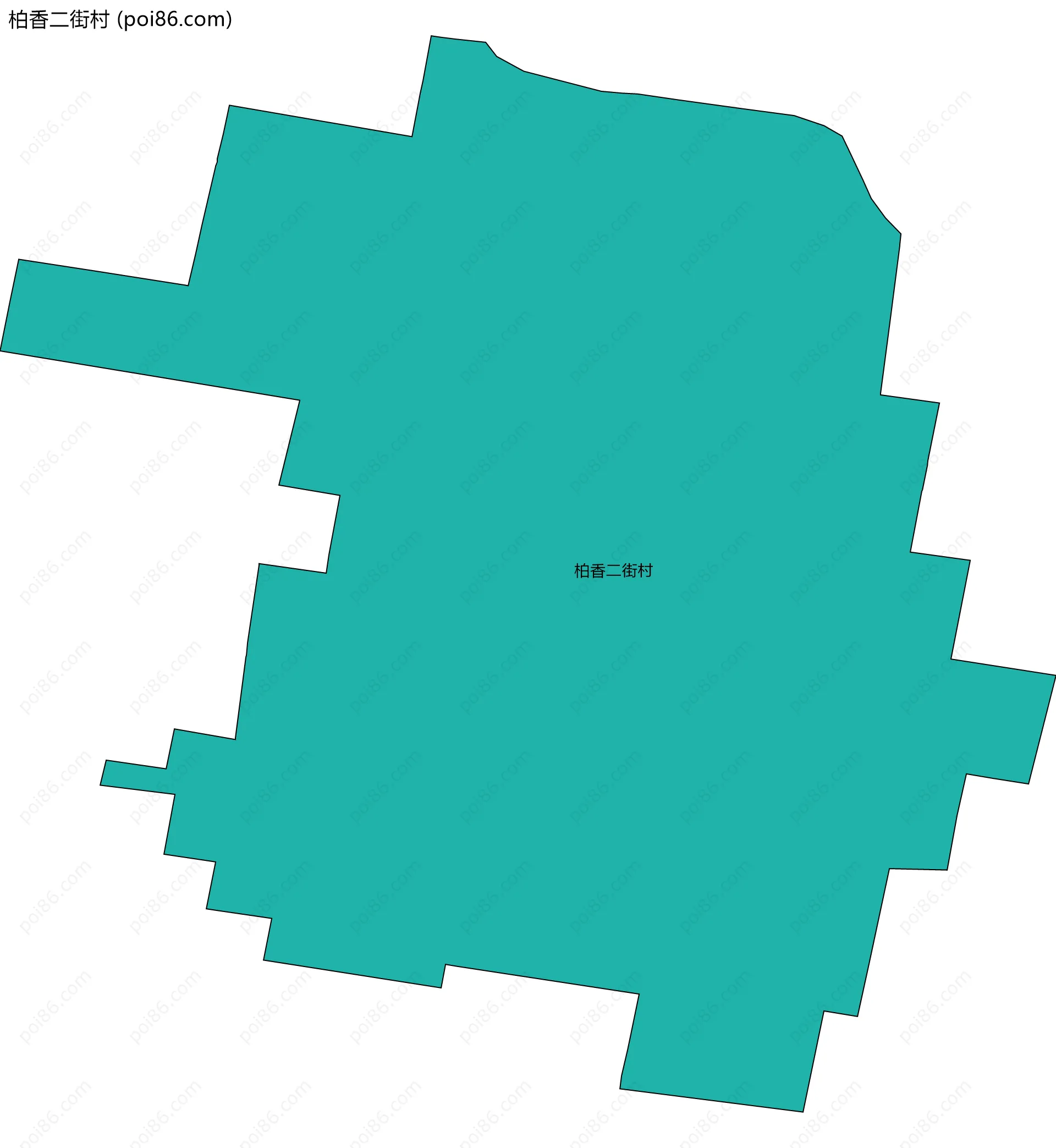 柏香二街村边界地图