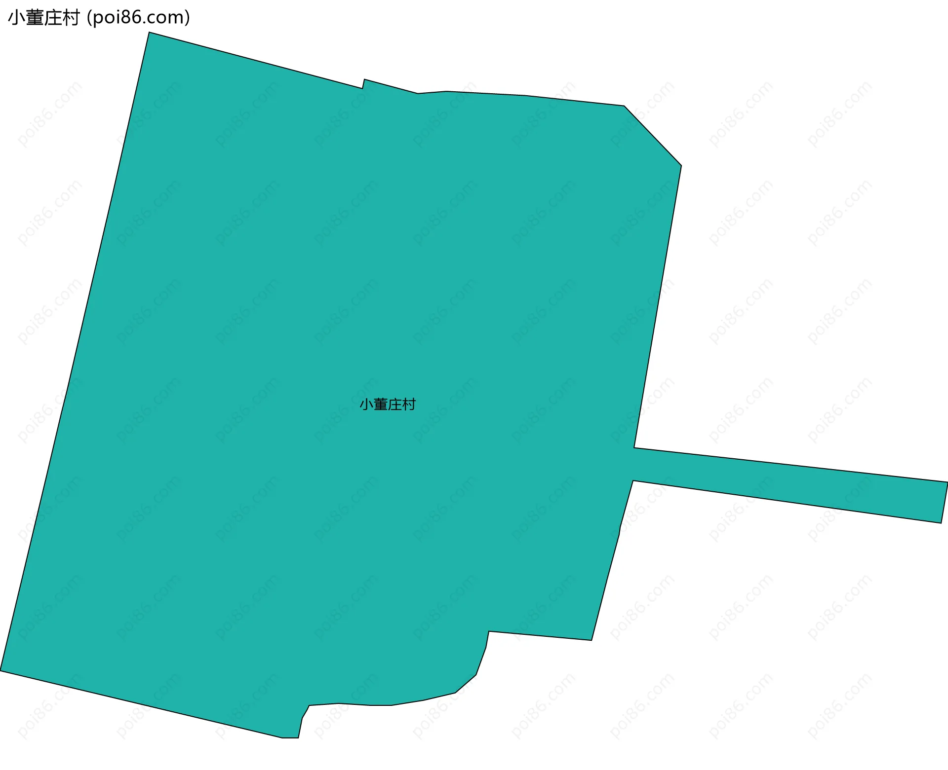 小董庄村边界地图