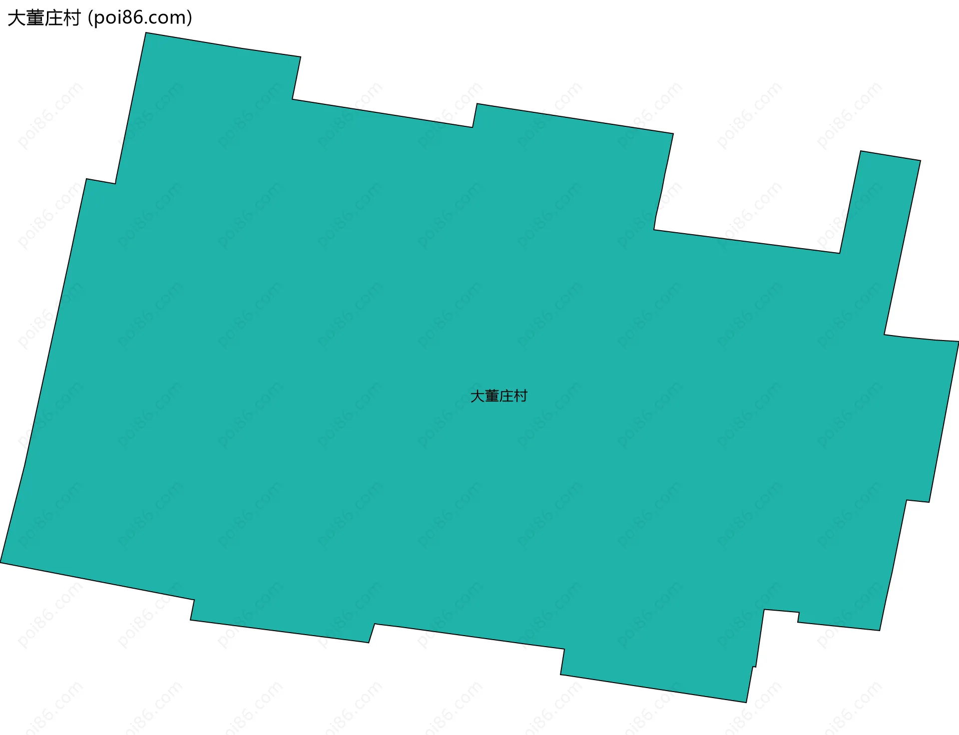 大董庄村边界地图