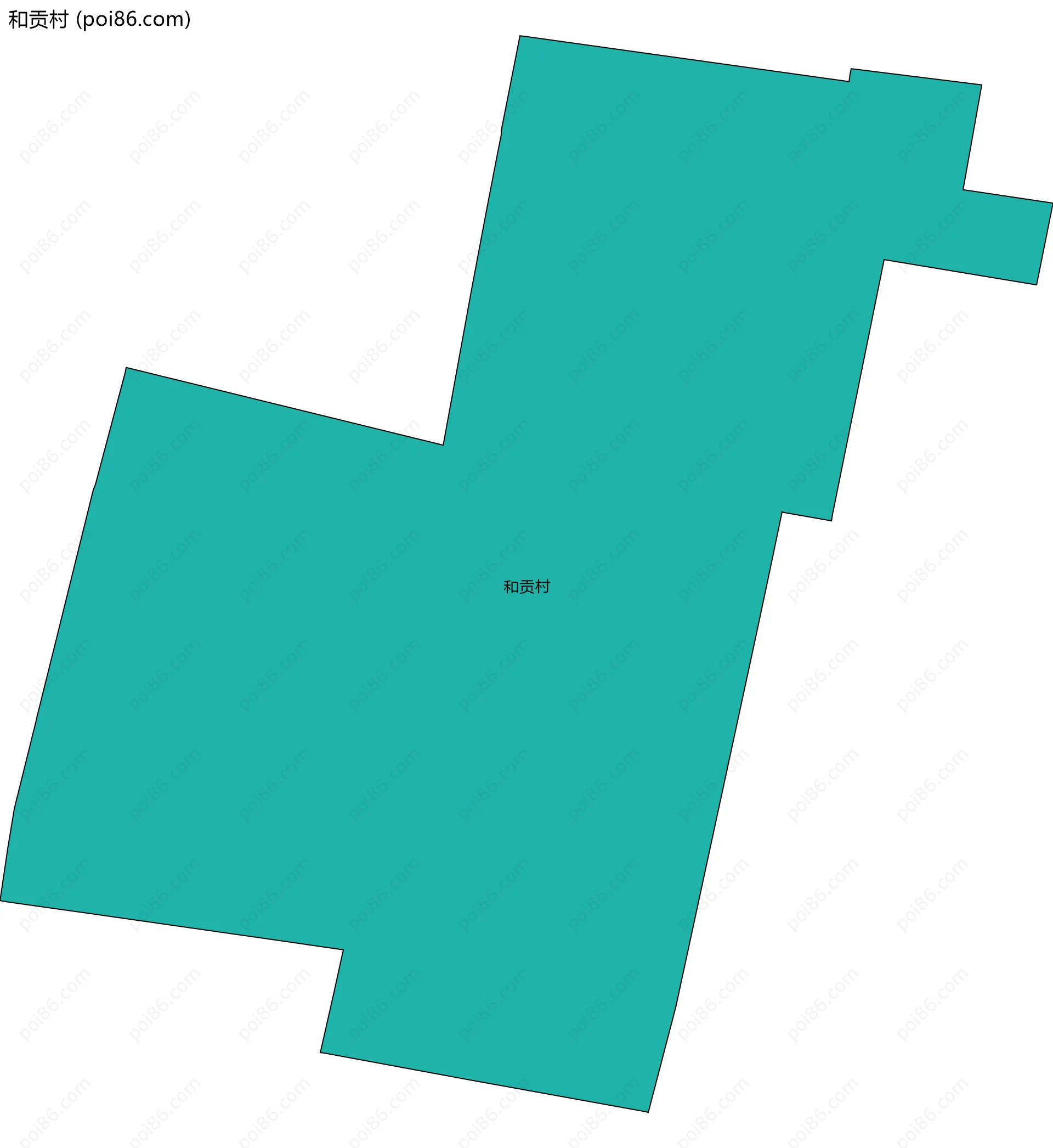 和贡村边界地图