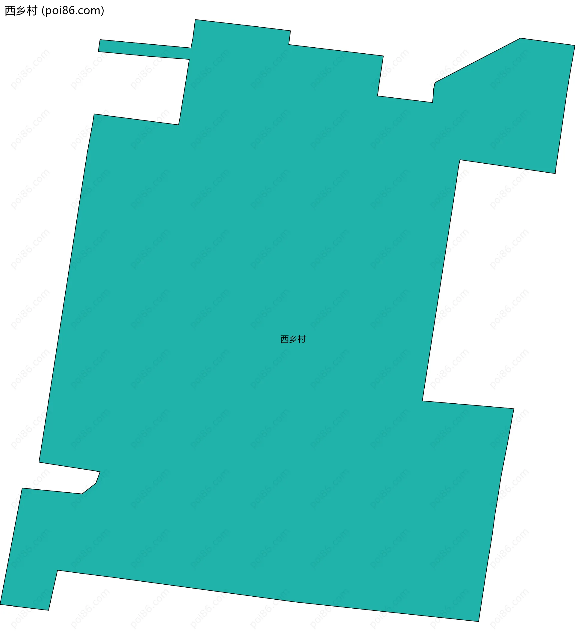 西乡村边界地图
