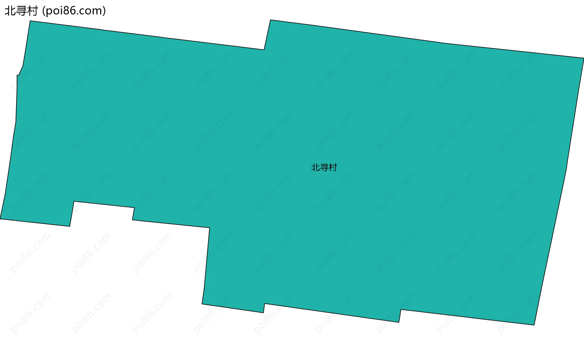 北寻村边界地图