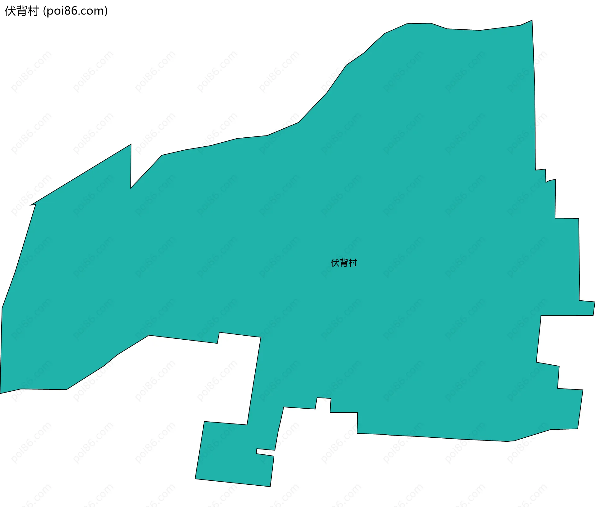 伏背村边界地图