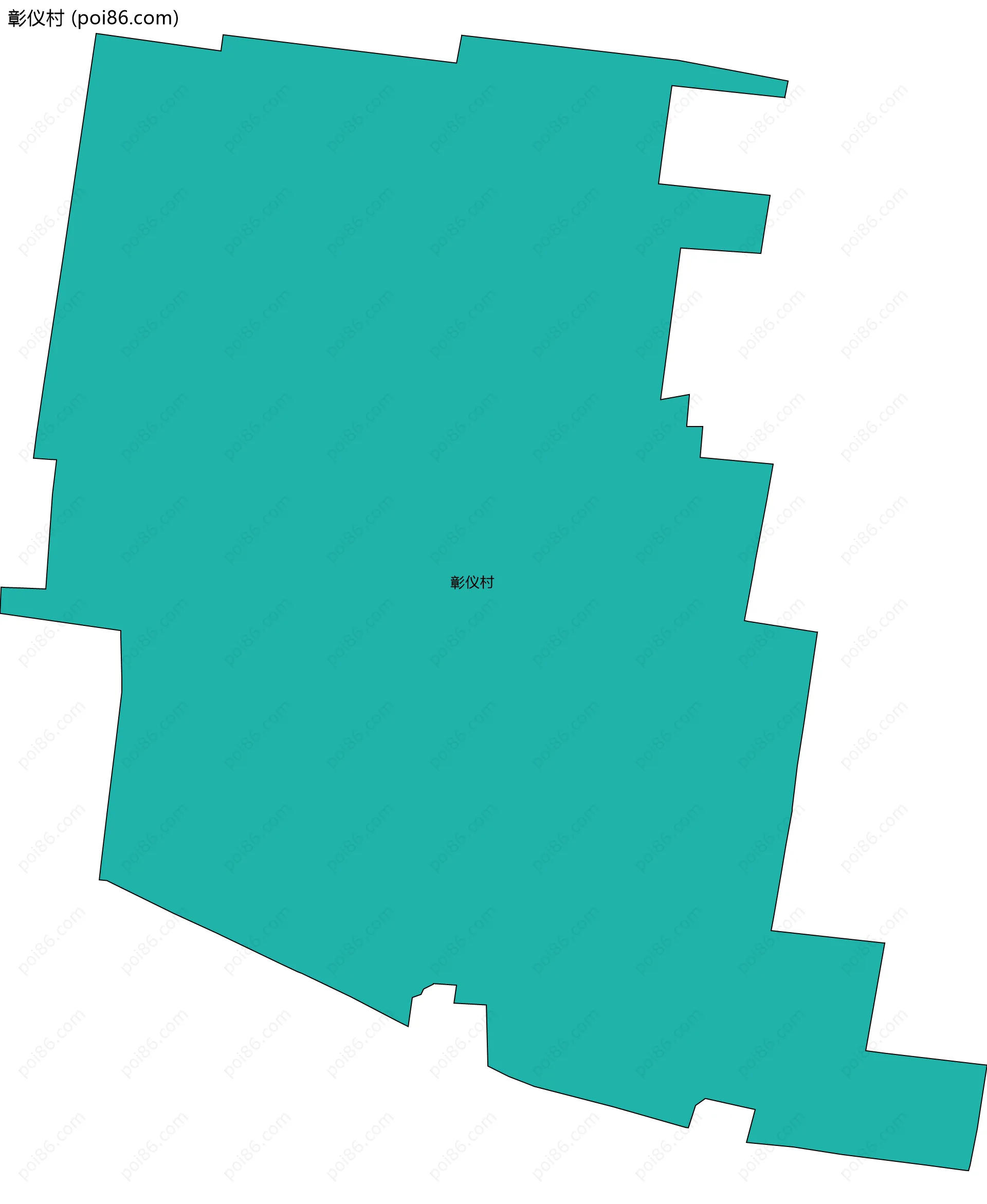 彰仪村边界地图