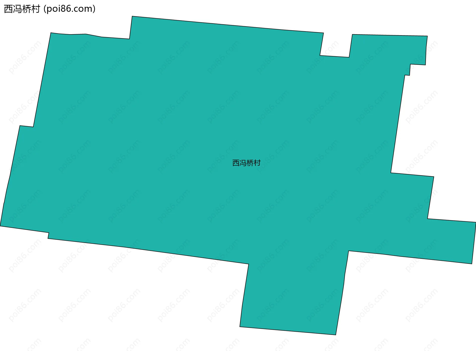 西冯桥村边界地图