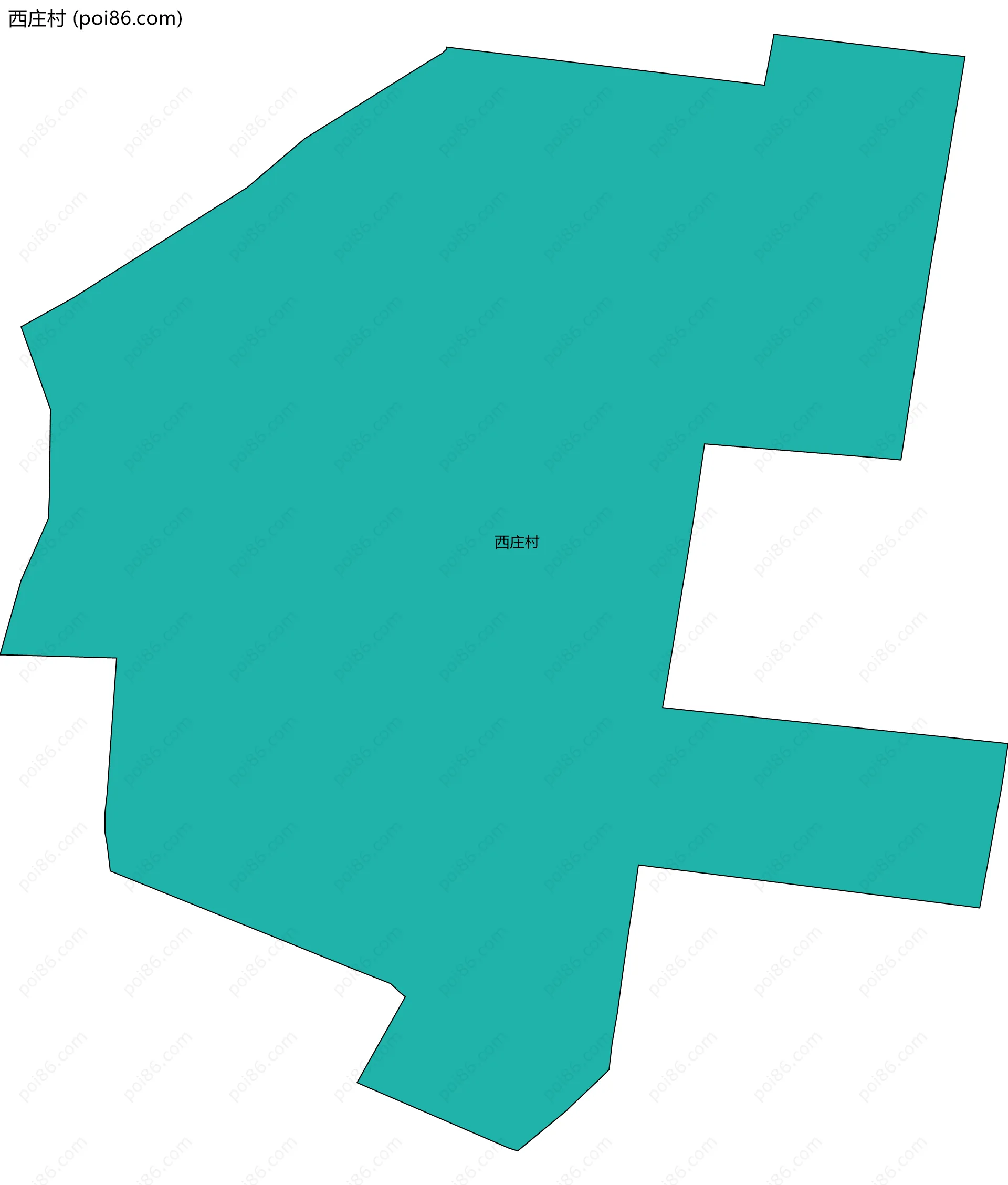 西庄村边界地图