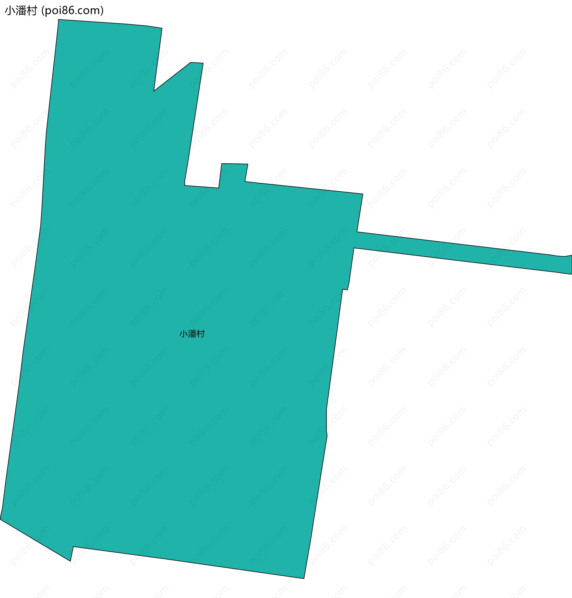 小潘村边界地图