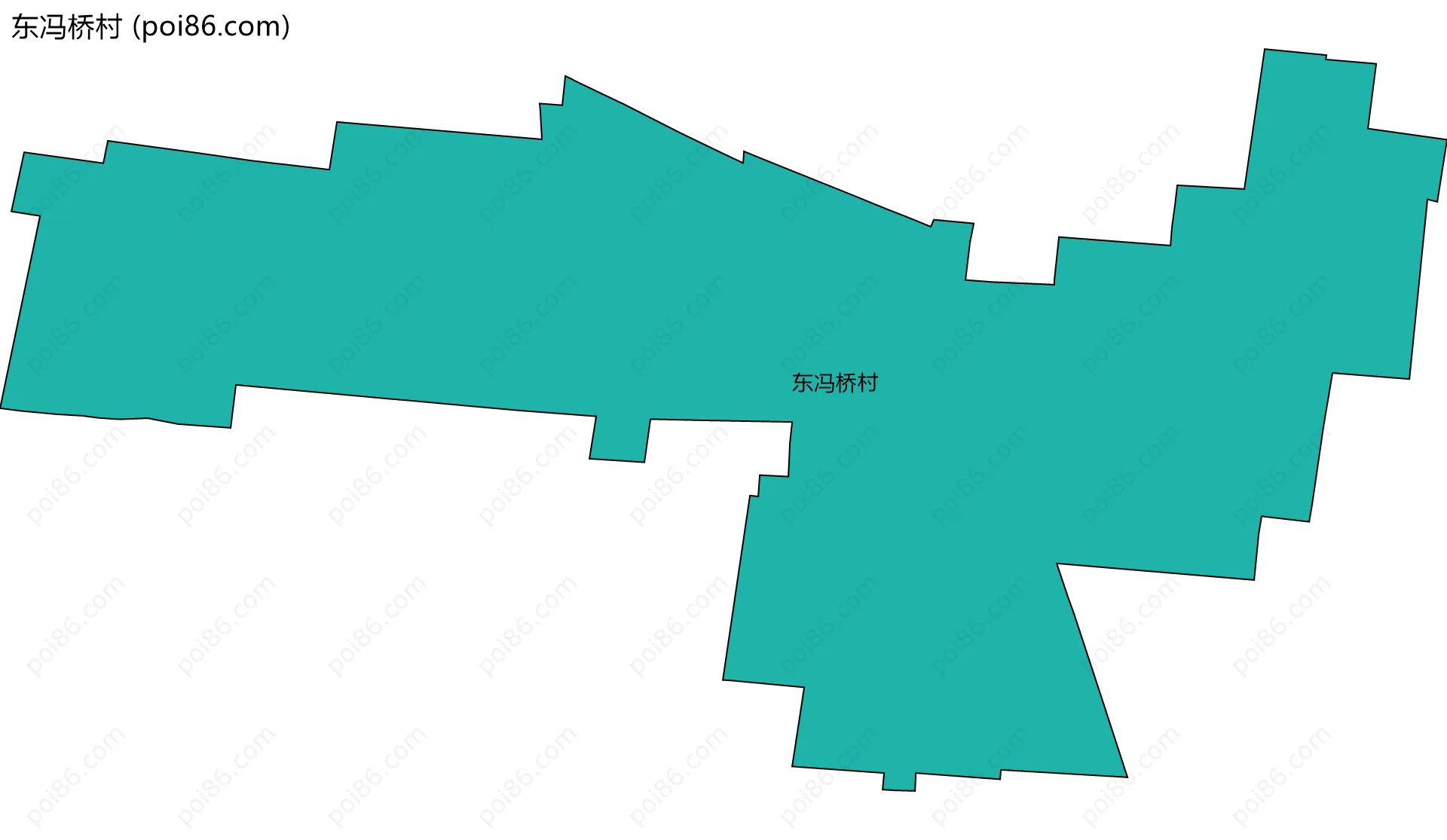 东冯桥村边界地图