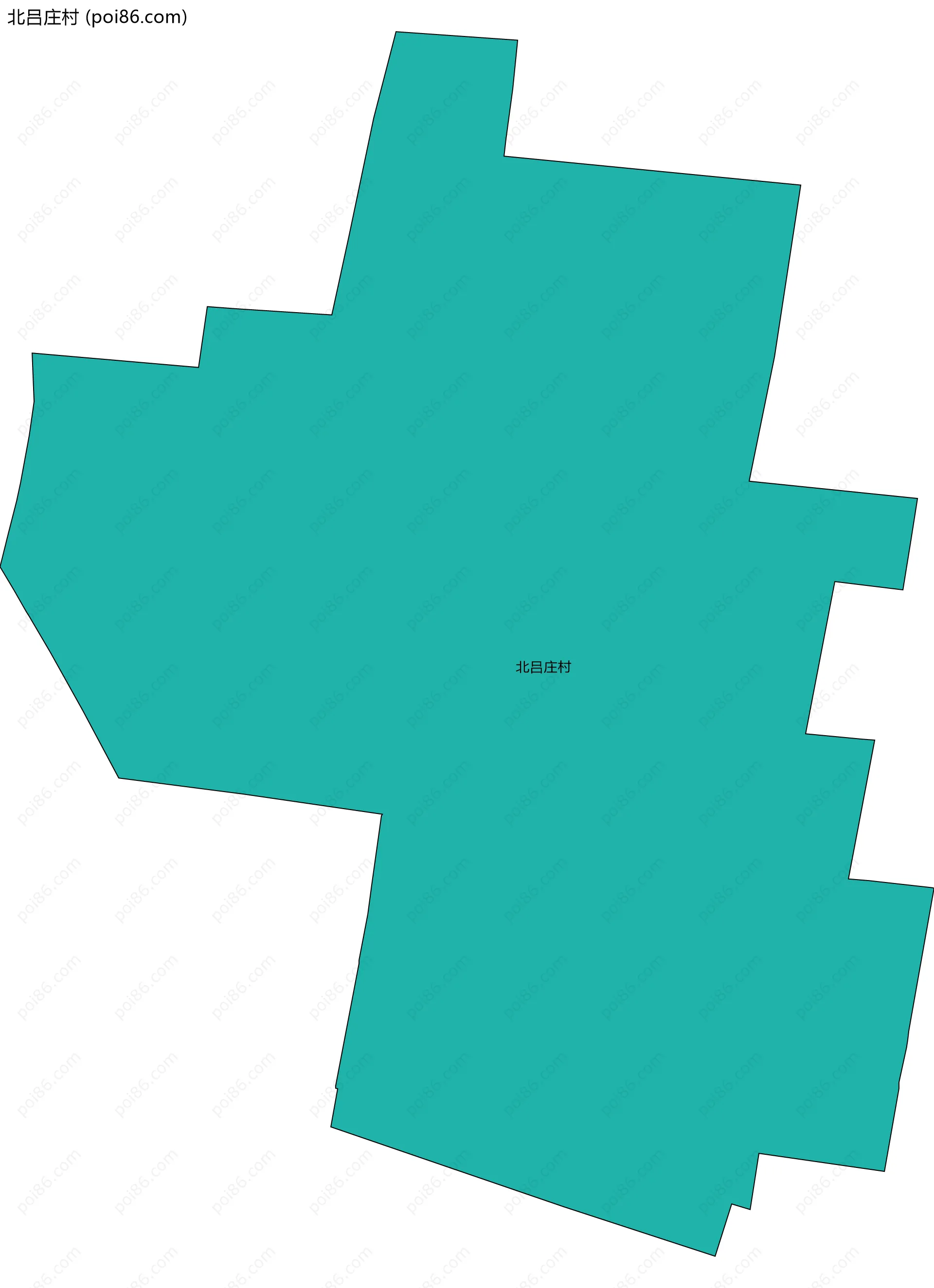 北吕庄村边界地图