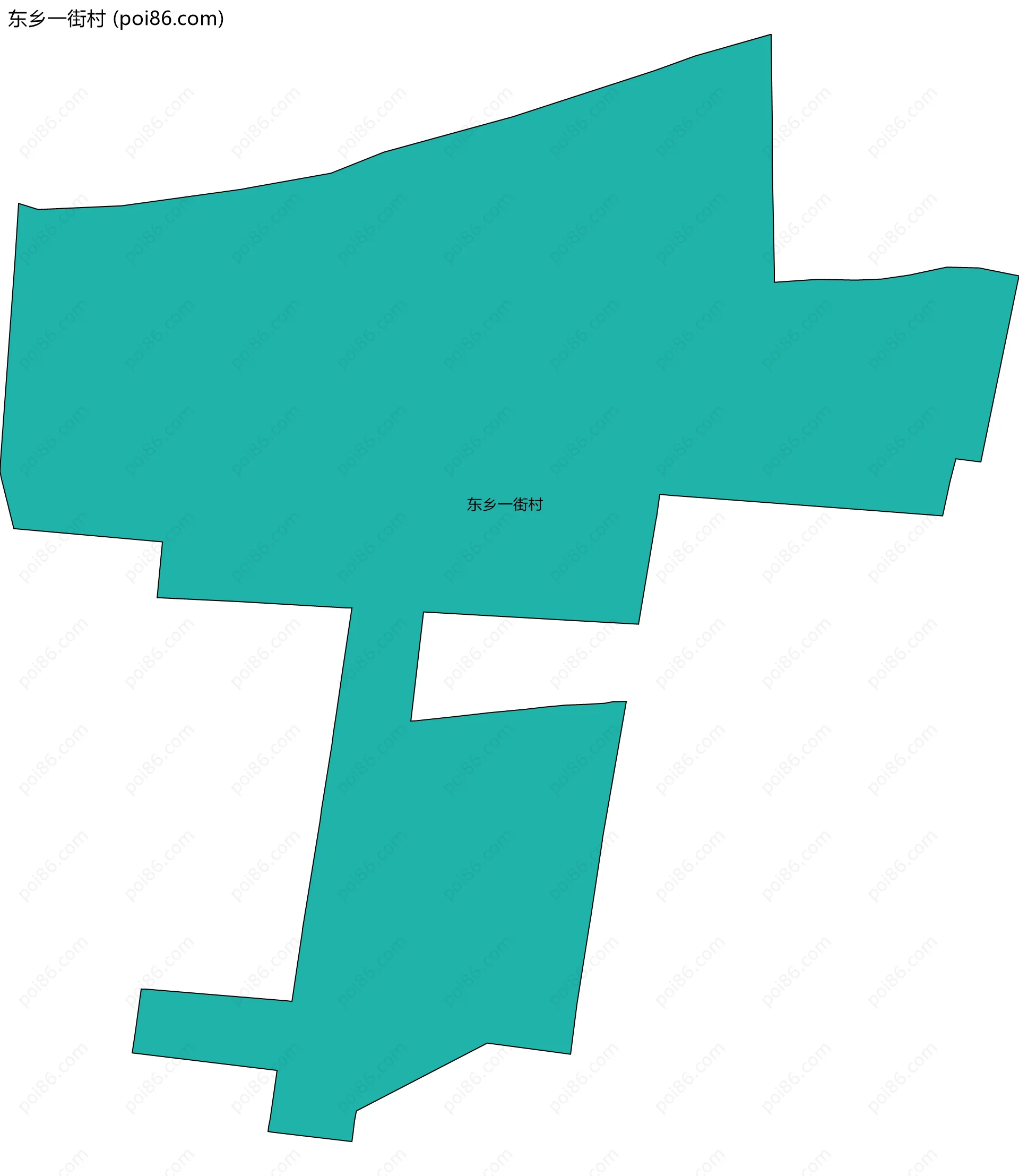 东乡一街村边界地图