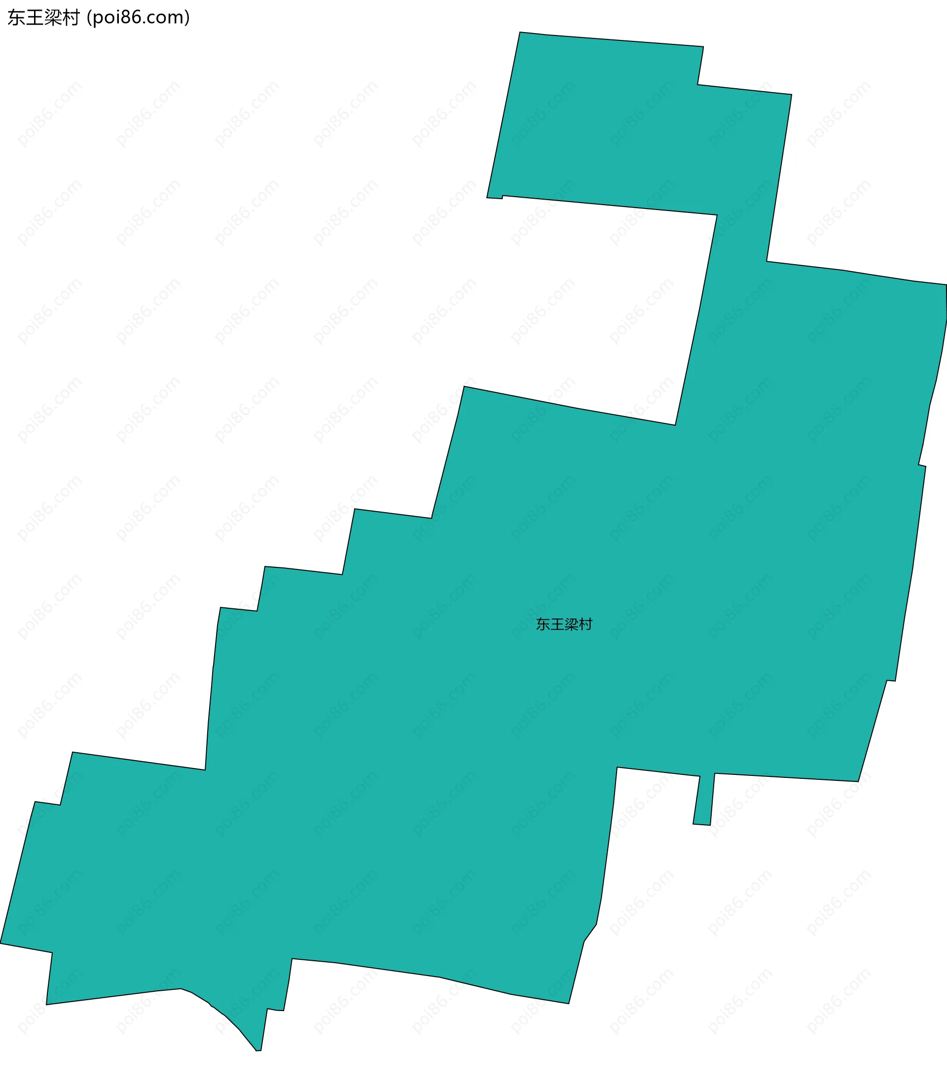 东王梁村边界地图