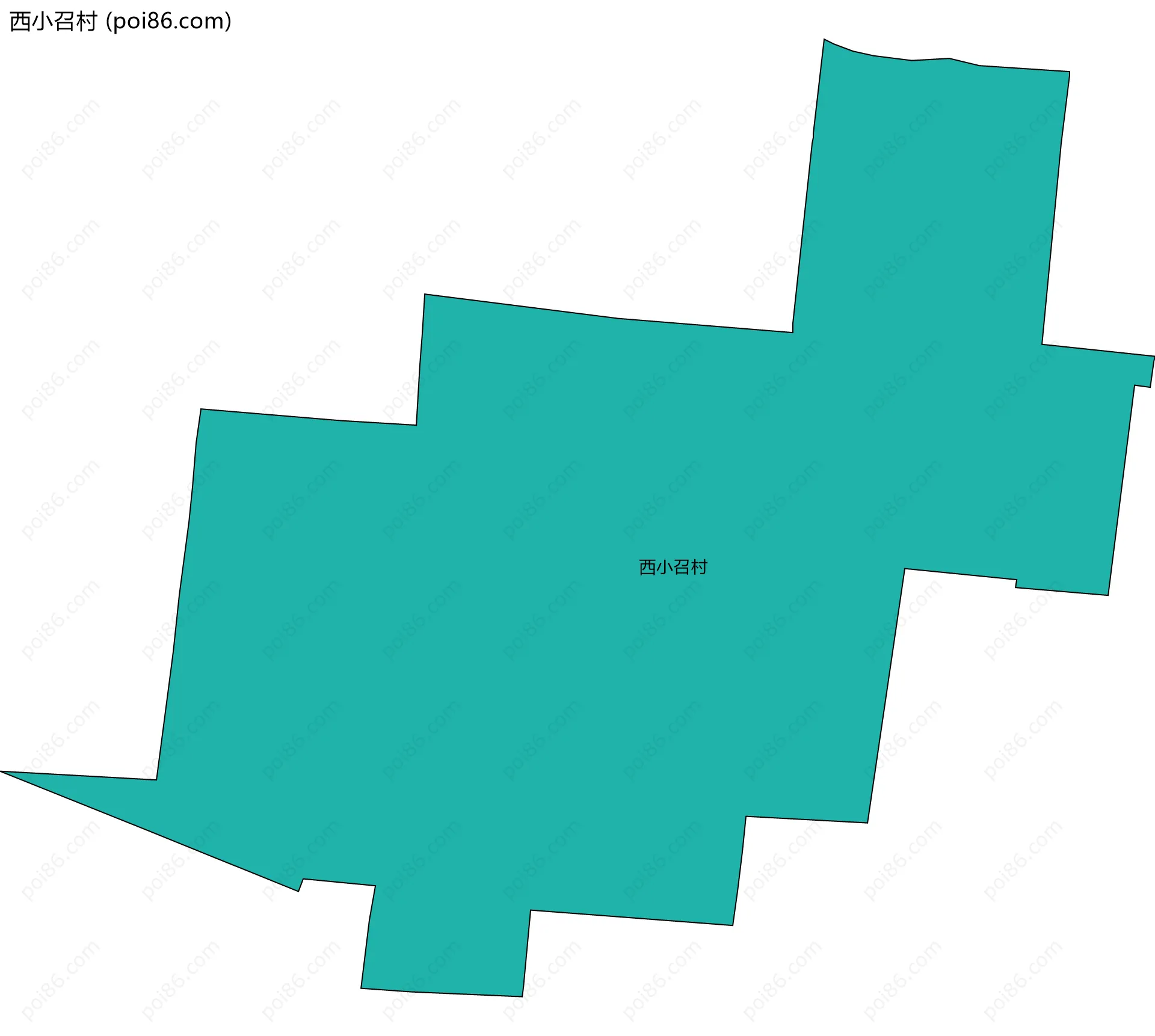 西小召村边界地图