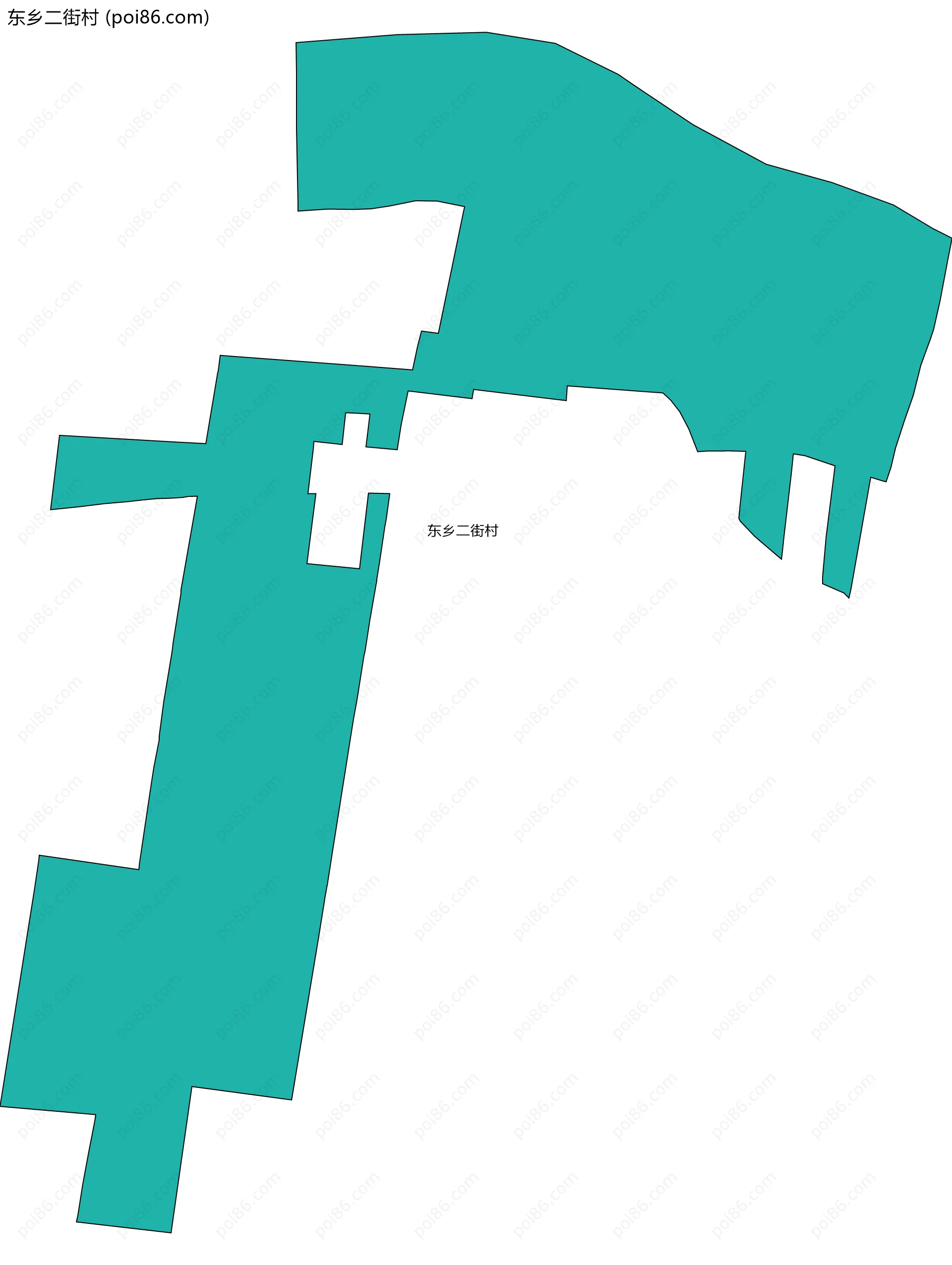 东乡二街村边界地图