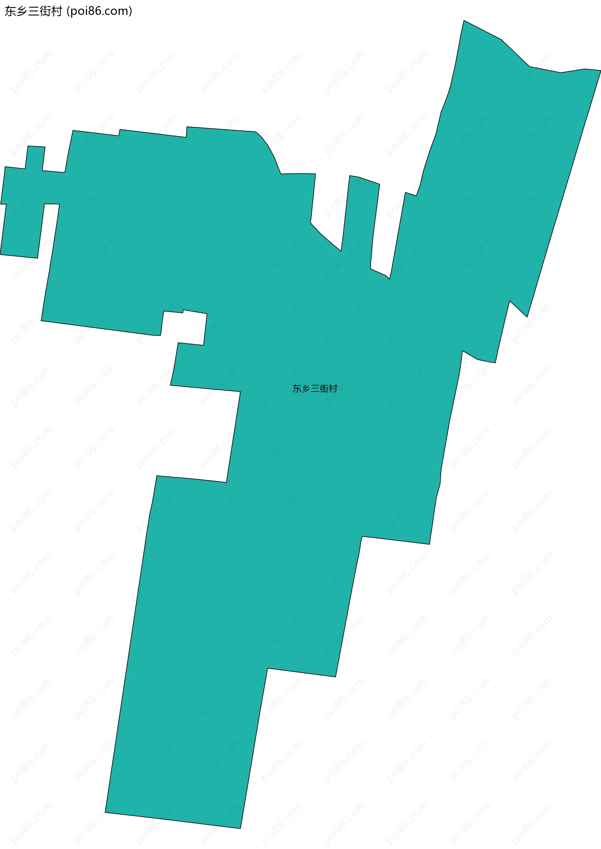东乡三街村边界地图