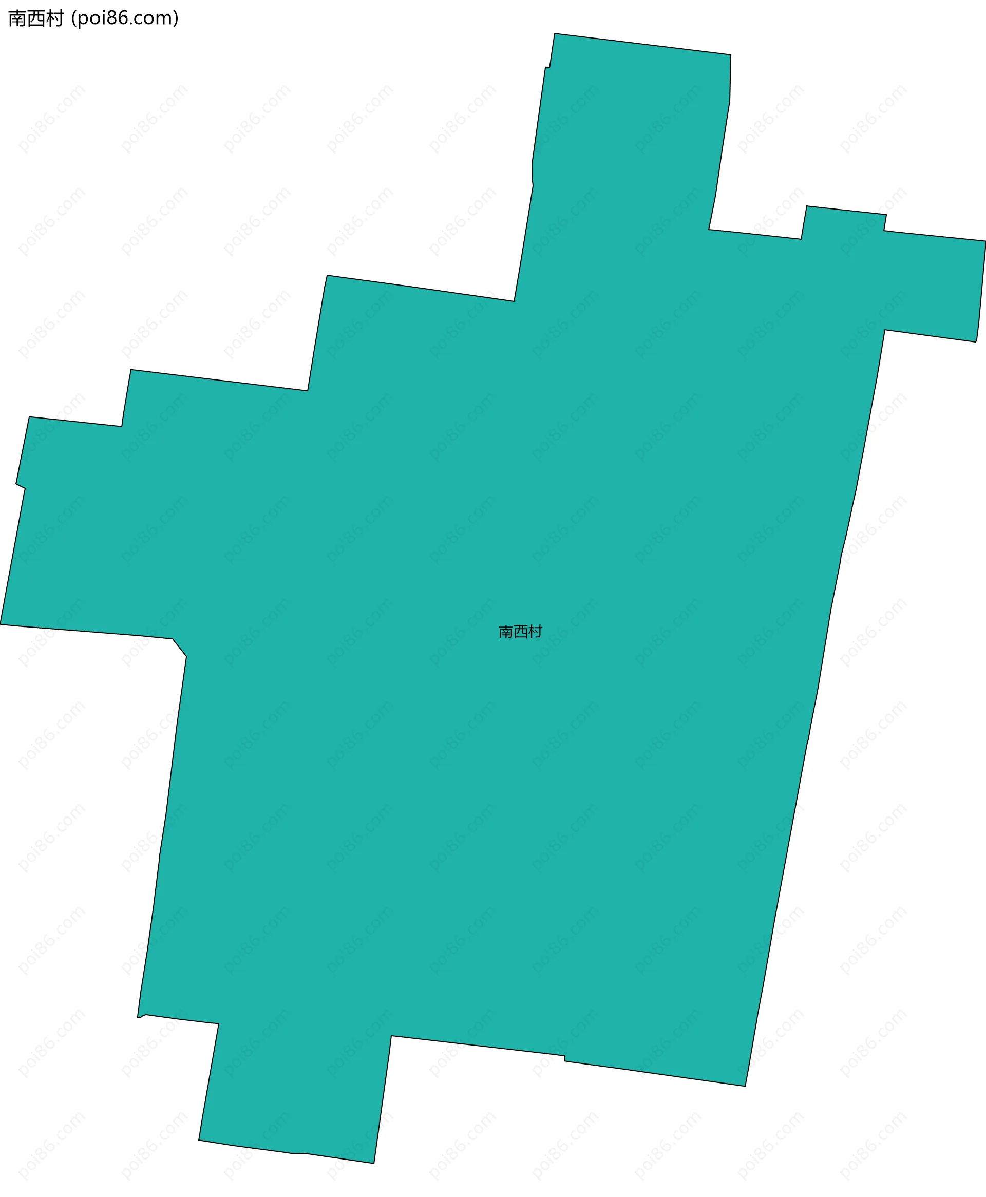 南西村边界地图