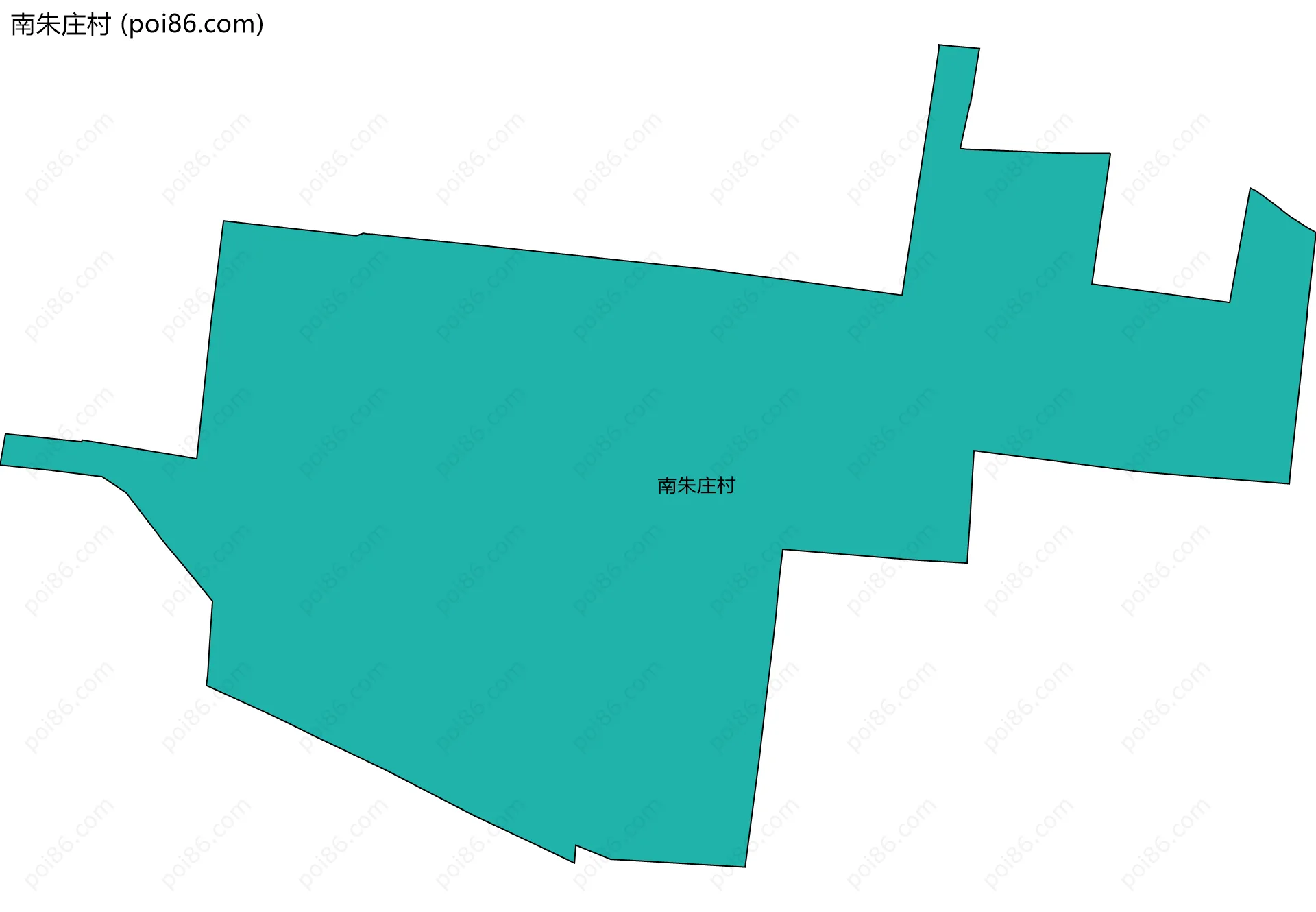 南朱庄村边界地图
