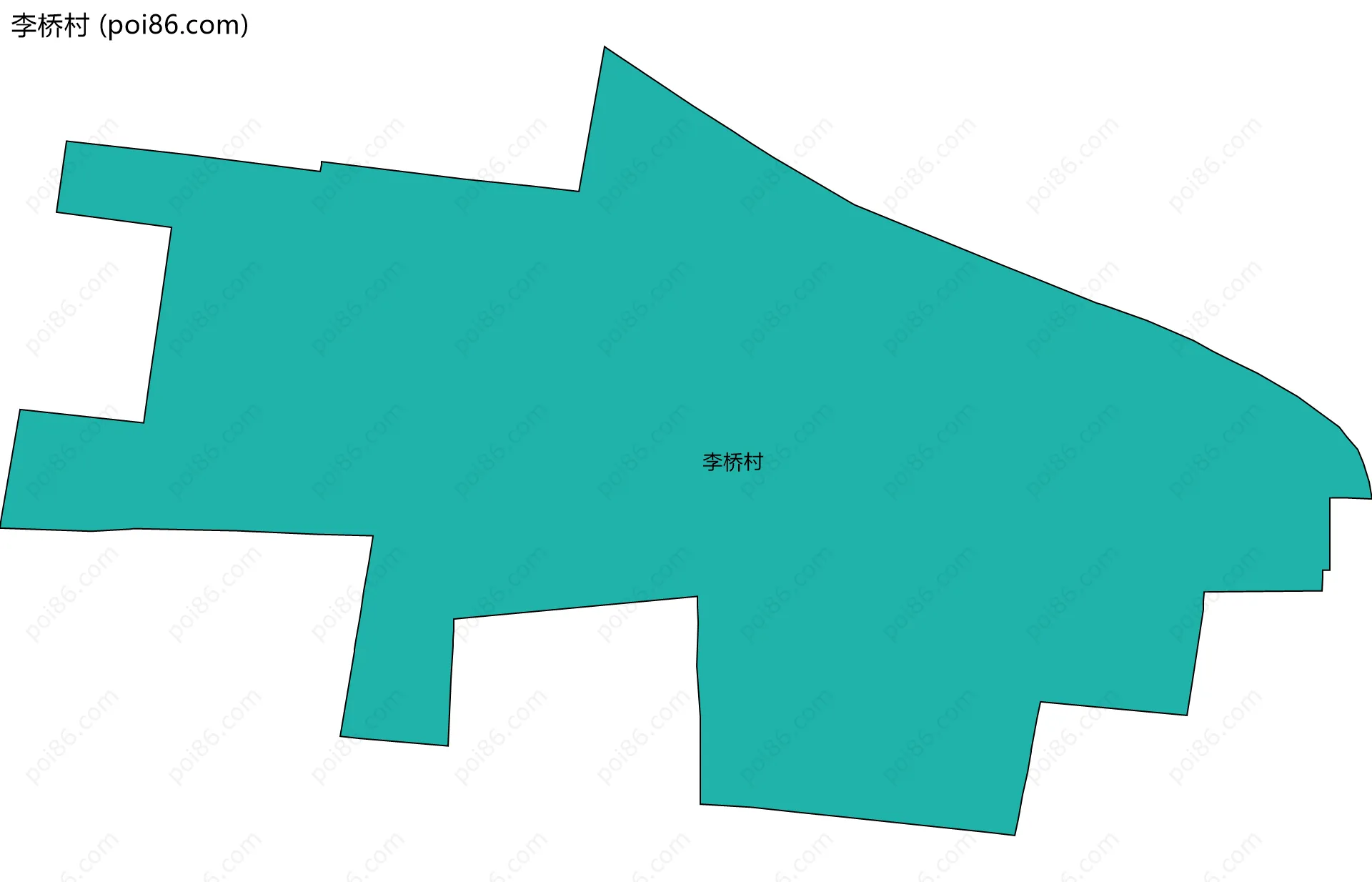 李桥村边界地图