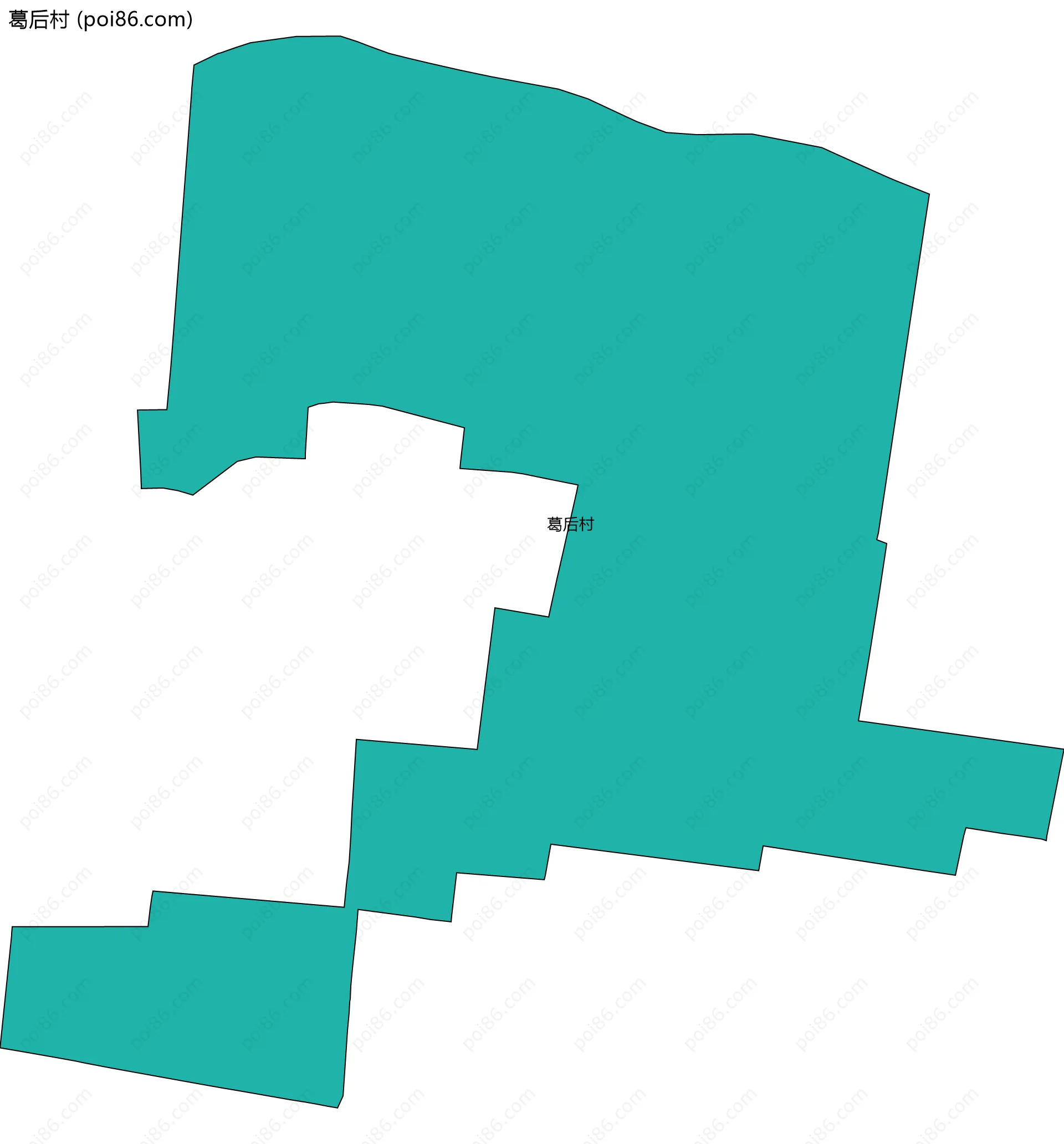 葛后村边界地图