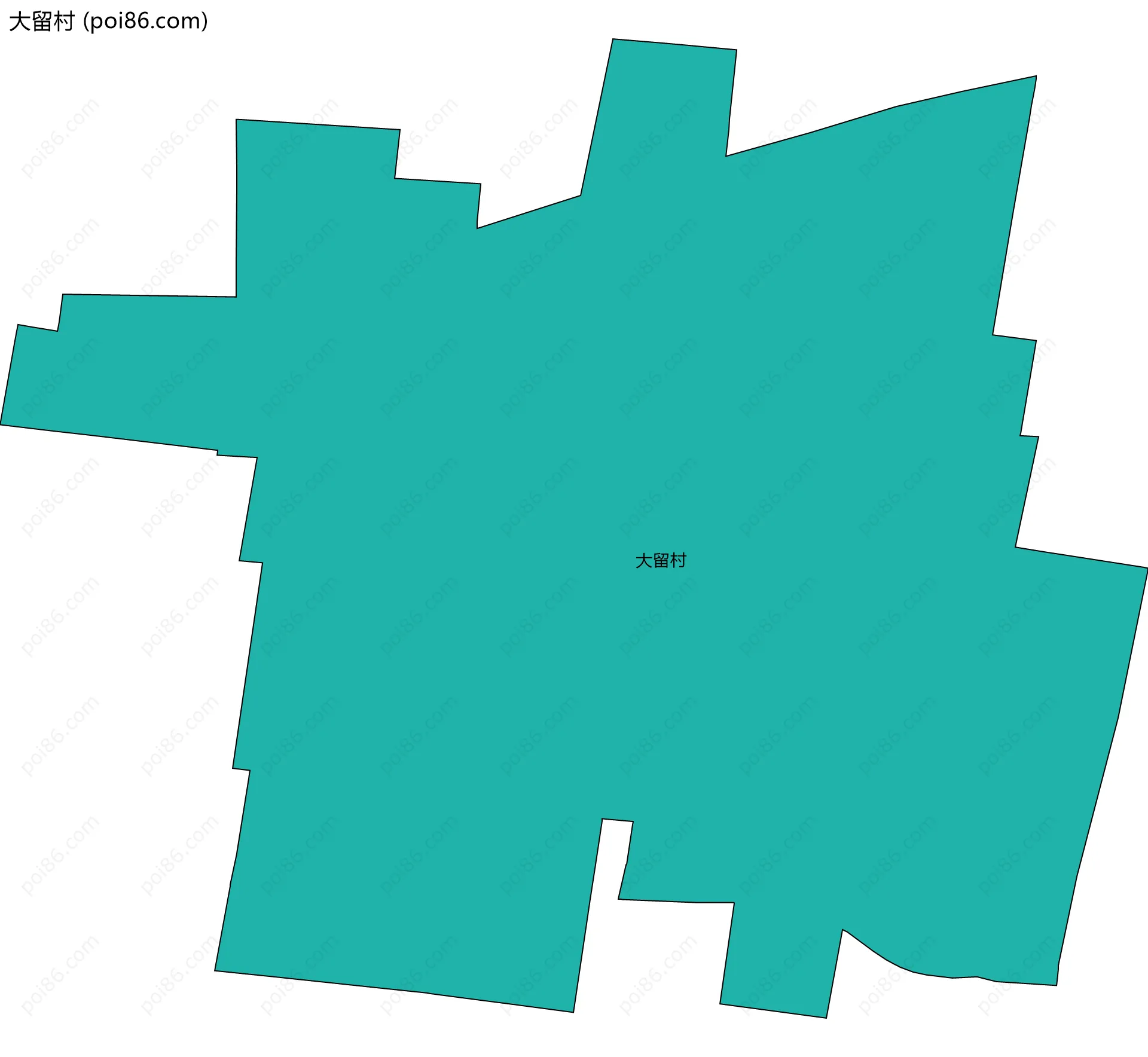 大留村边界地图