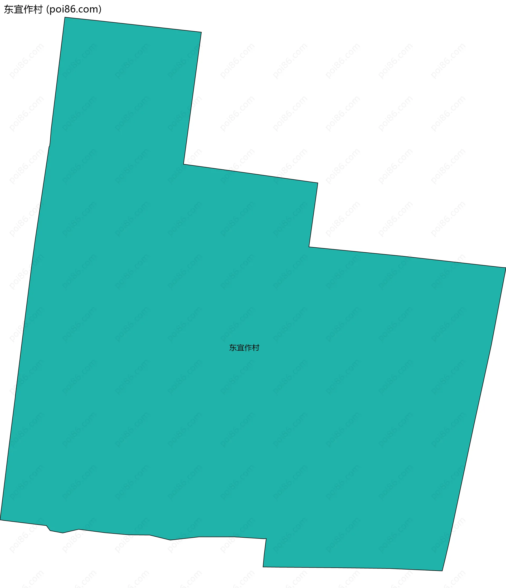 东宜作村边界地图