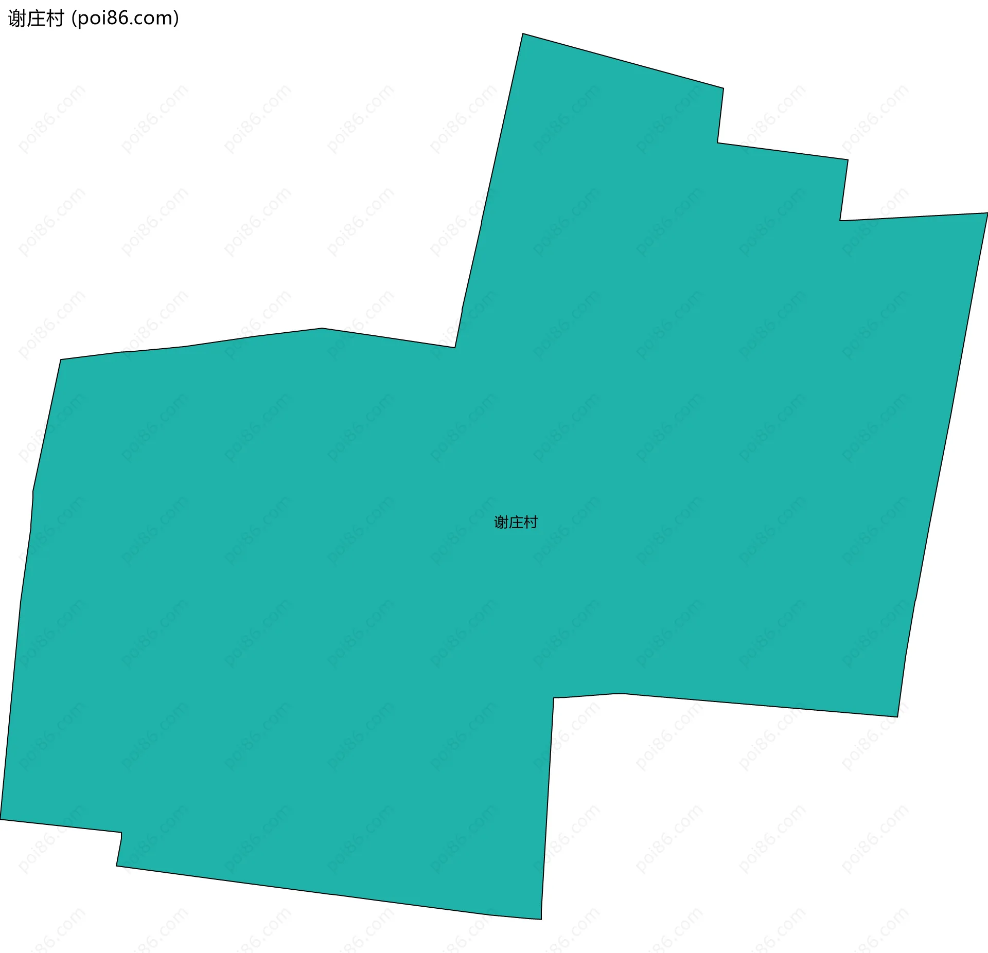谢庄村边界地图