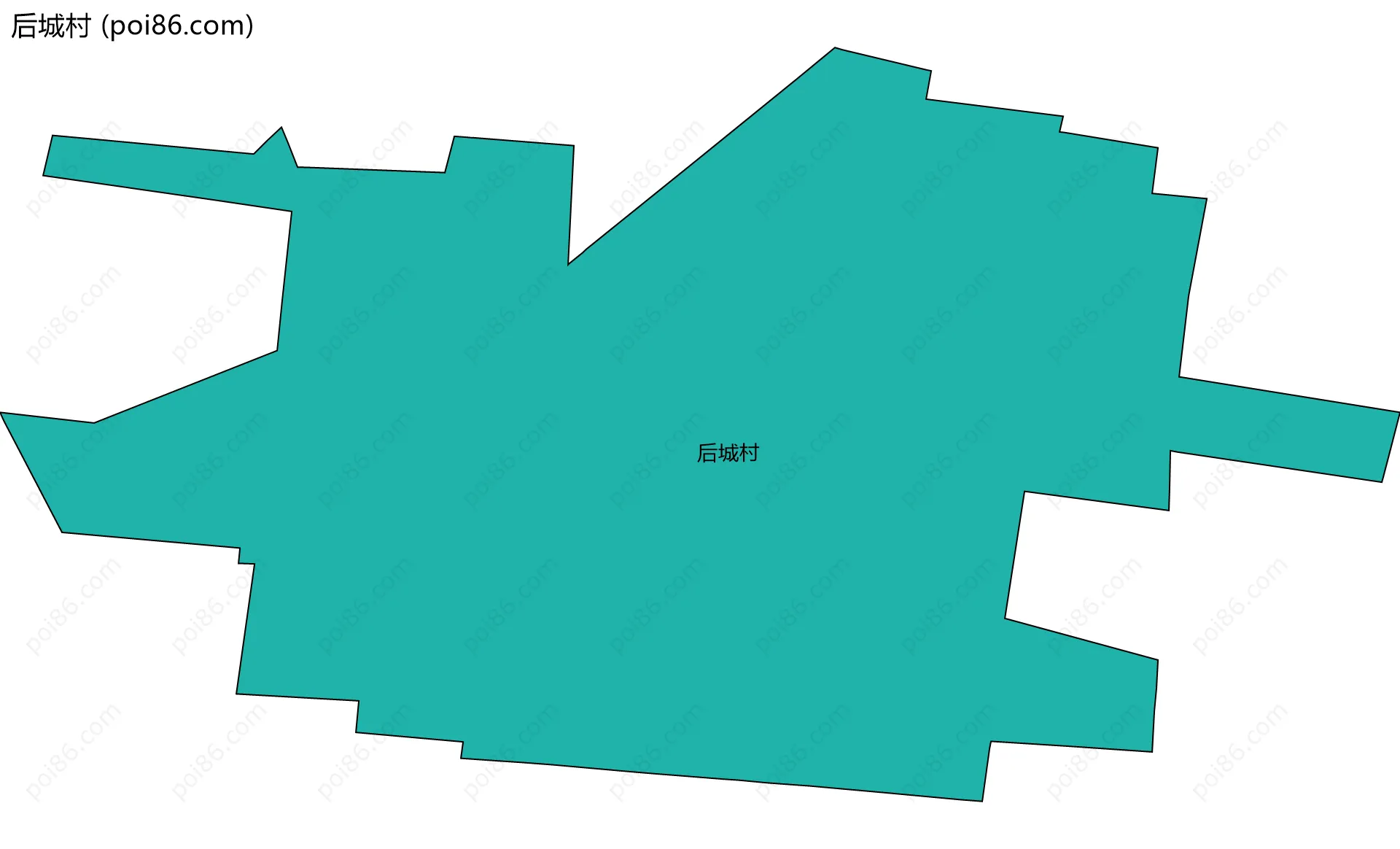 后城村边界地图