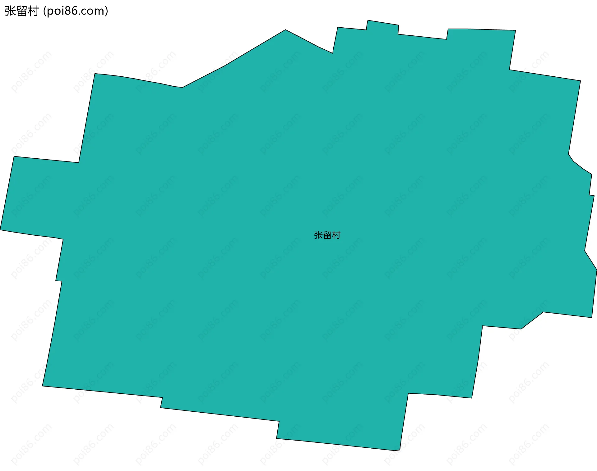 张留村边界地图