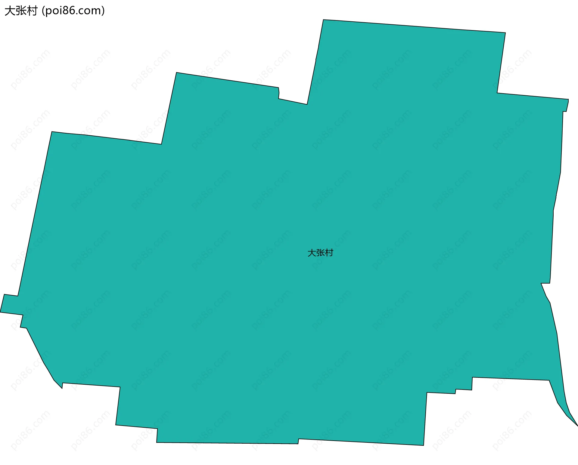 大张村边界地图