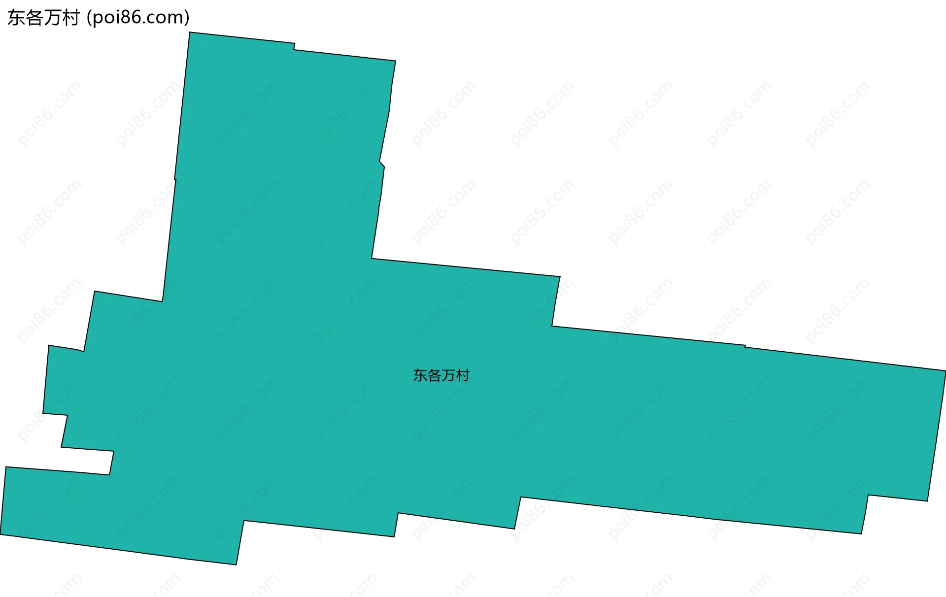 东各万村边界地图